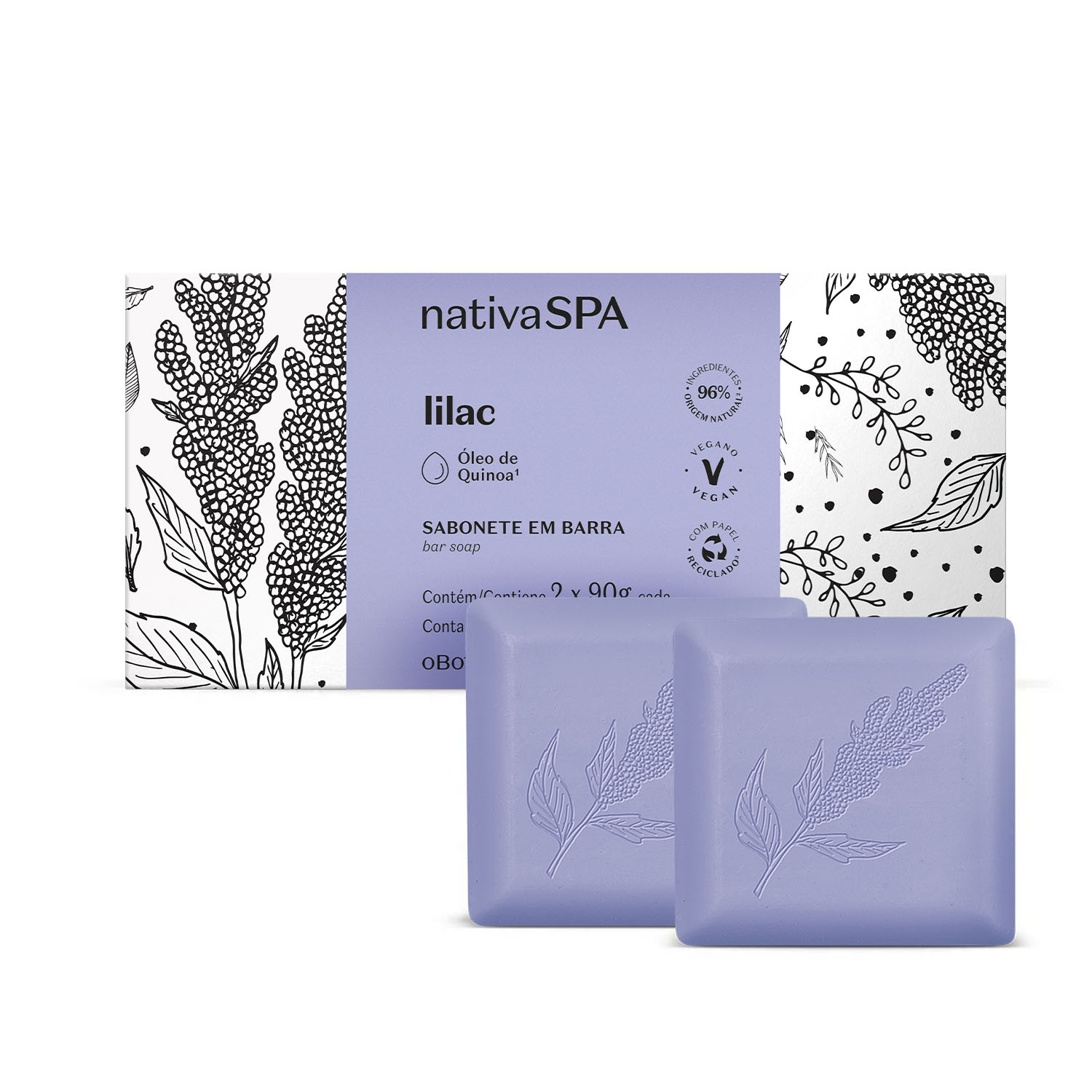 Sabonete Em Barra Nativa Spa Lilac 2x90g > Sabonete Em Barra Nativa Spa Lilac 2x90g