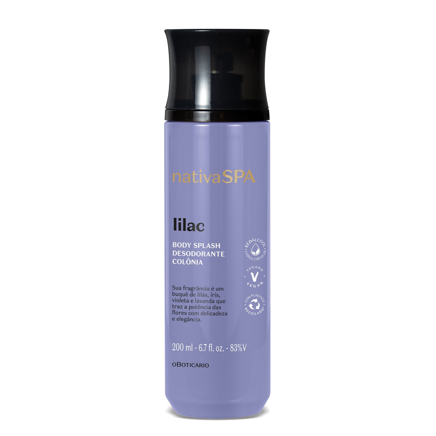 Nativa Spa Lilac Body Splash Desodorante Colônia 200ml > Nativa Spa Lilac Body Splash Desodorante Colônia 200ml
