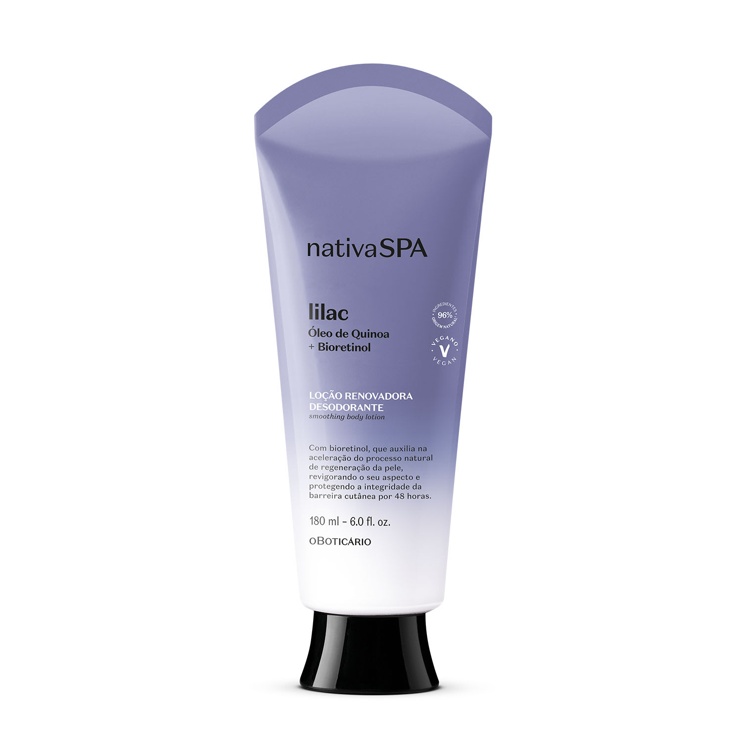 Loção Renovadora Desodorante Hidratante Corporal Nativa Spa Lilac 180ml > Loção Renovadora Desodorante Hidratante Corporal Nativa Spa Lilac 180ml