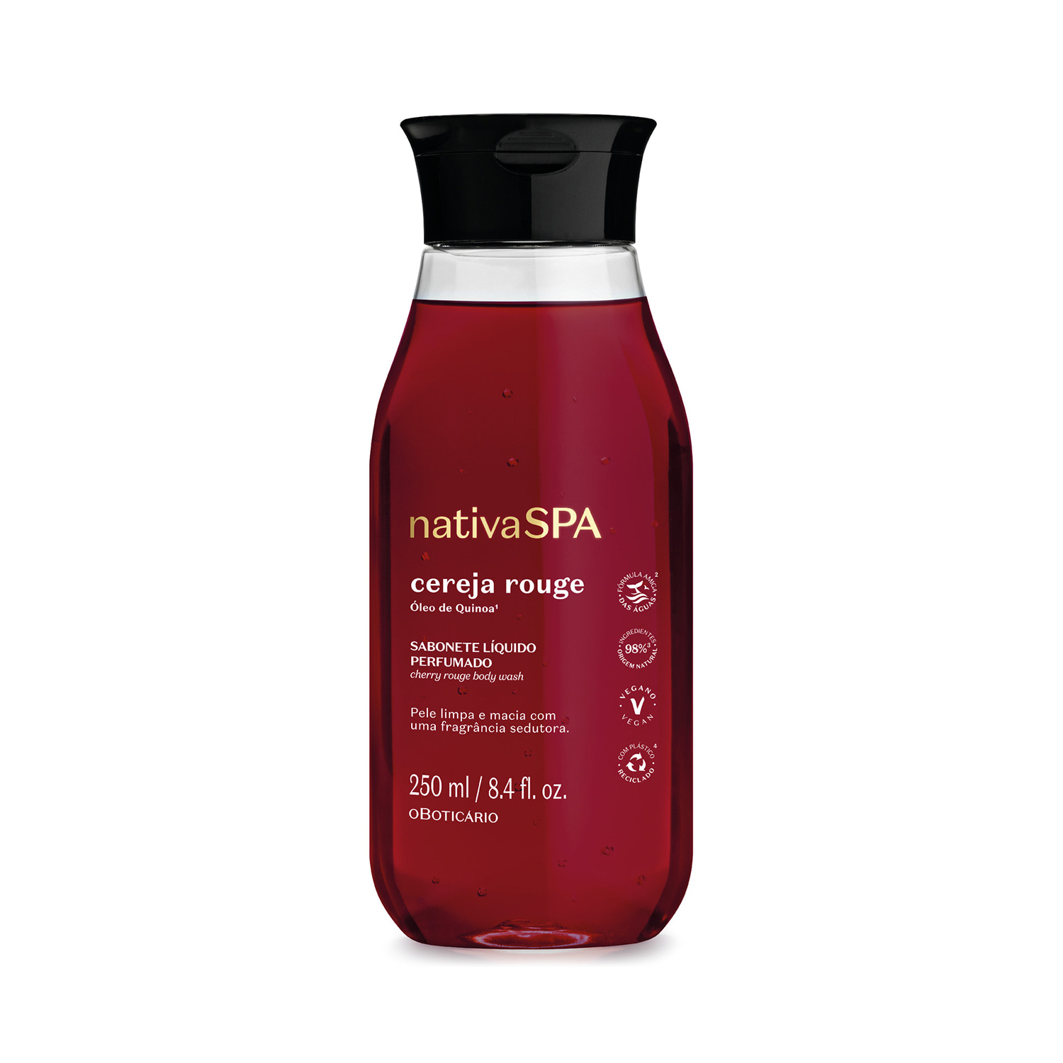 Sabonete Líquido Perfumado Nativa Spa Cereja Rouge 250ml > Sabonete Líquido Perfumado Nativa Spa Cereja Rouge 250ml