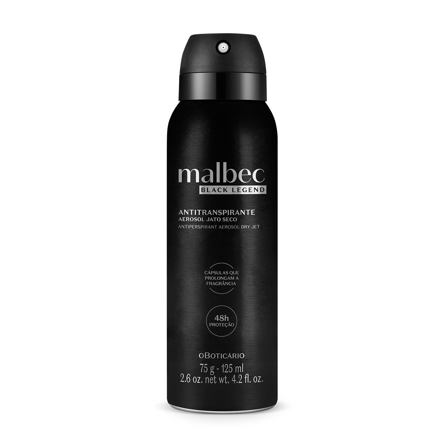 Desodorante Antitranspirante Aerossol Malbec Black Legend 75g/125ml > Desodorante Antitranspirante Aerossol Malbec Black Legend 75g/125ml