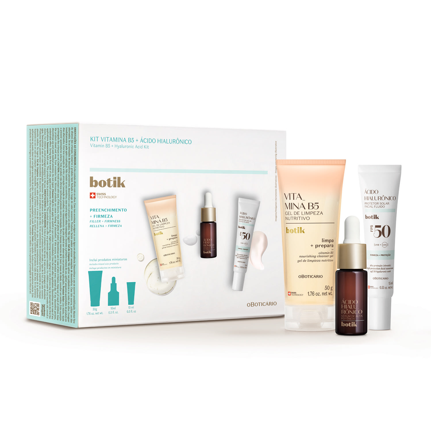 Mini Kit Botik Vitamina B5 + Ácido Hialurônico (3 itens) > Mini Kit Botik Vitamina B5 + Ácido Hialurônico (3 itens)