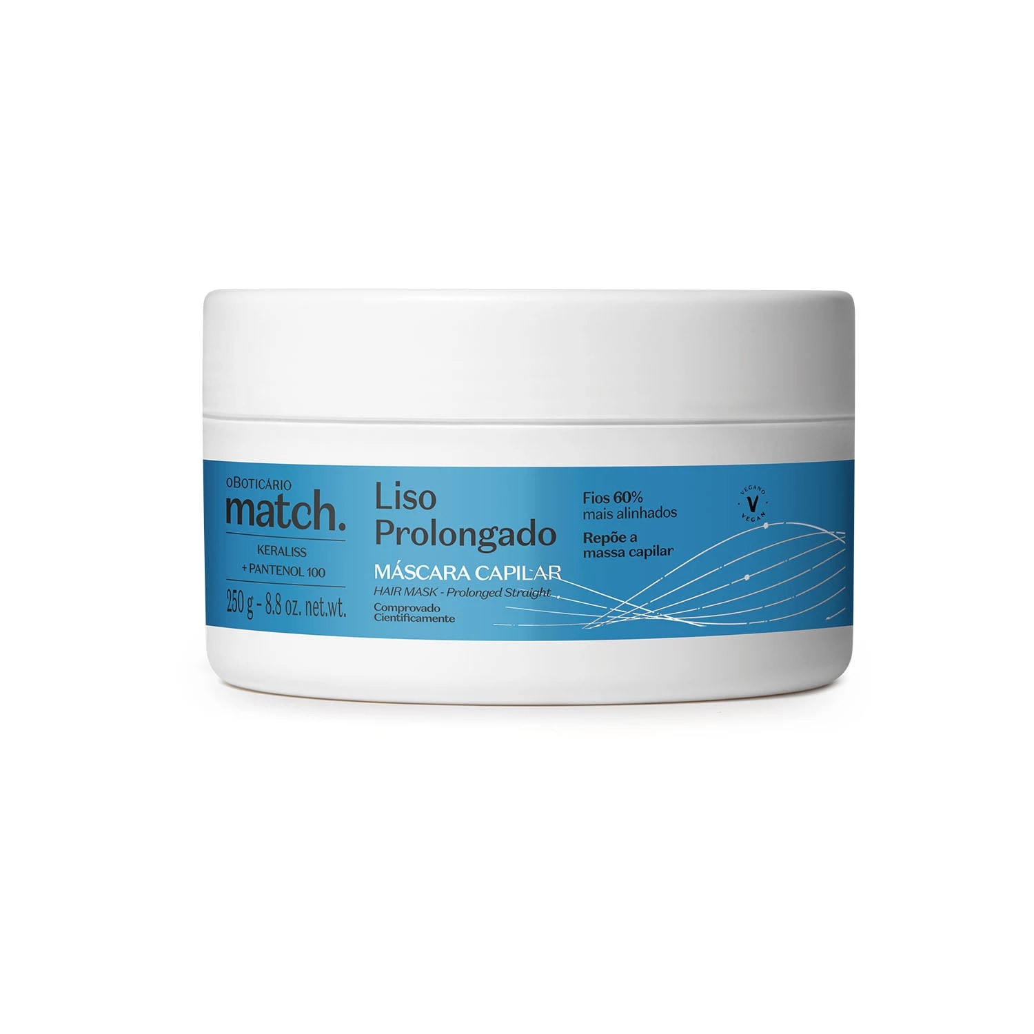 Máscara Capilar Match Liso Prolongado 250g — R$ 67,90 em O Boticário