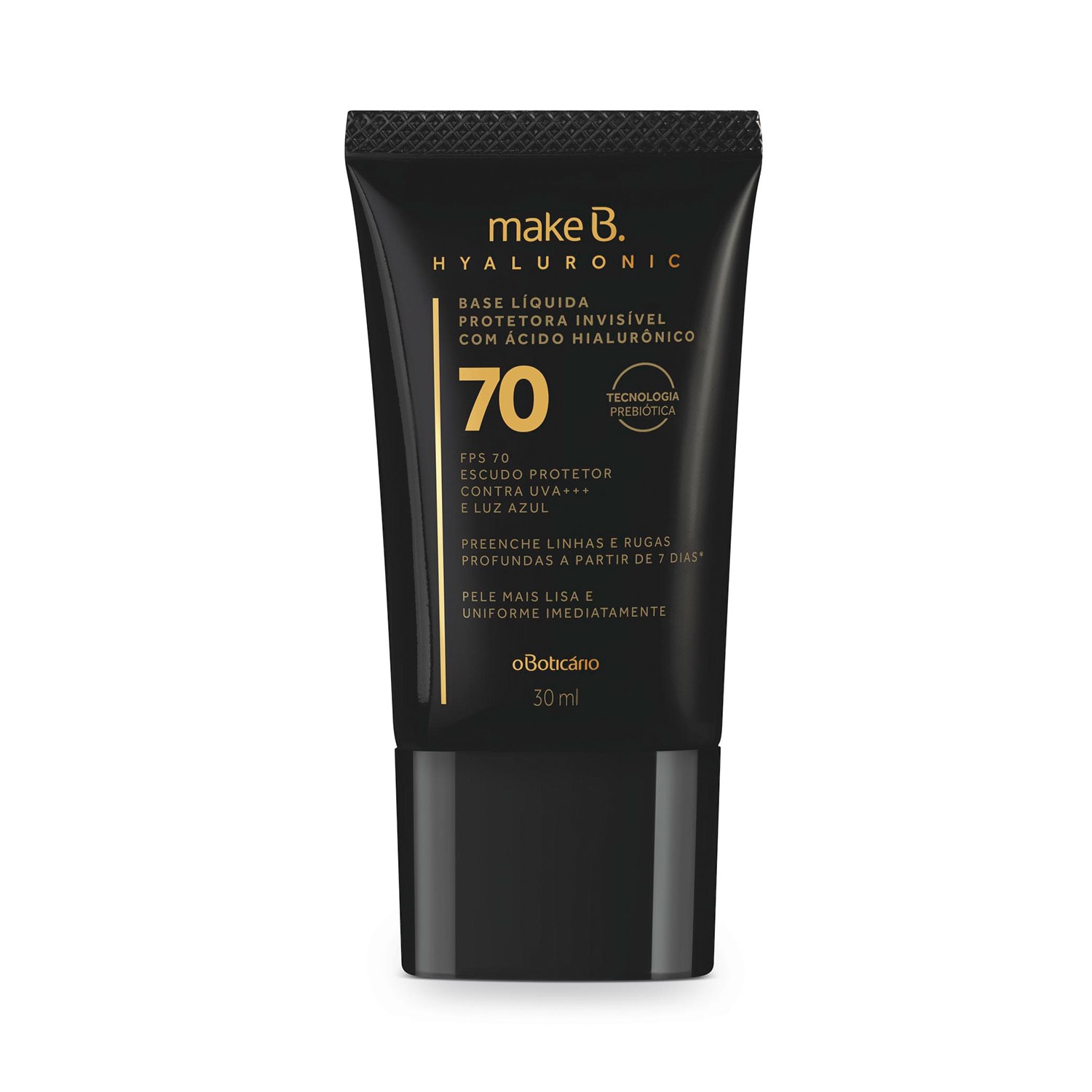 Base Líquida Protetora Invisível FPS 70 Make B. Hyaluronic 30ml