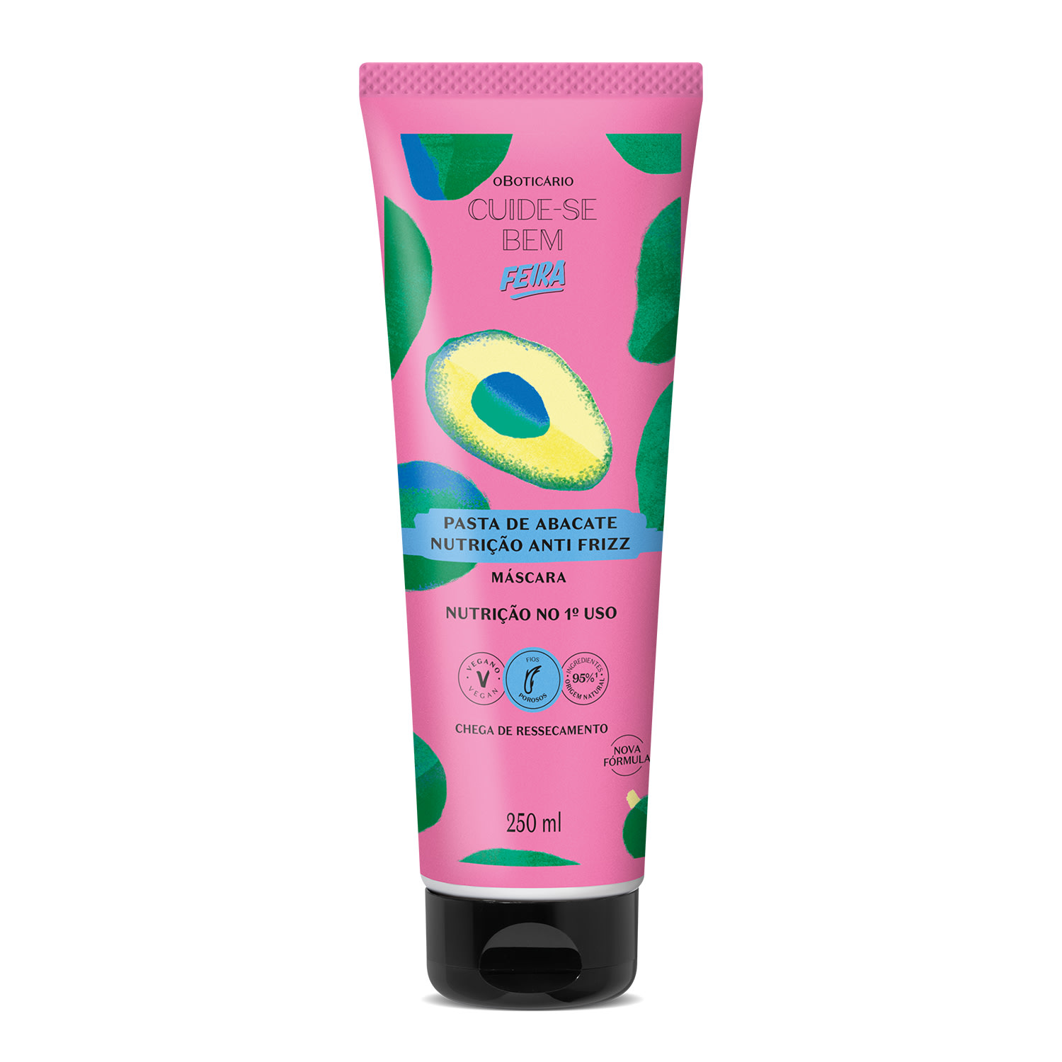 Máscara Capilar Cuide-se Bem Feira Pasta de Abacate 250ml > Máscara Capilar Cuide-se Bem Feira Pasta de Abacate 250ml