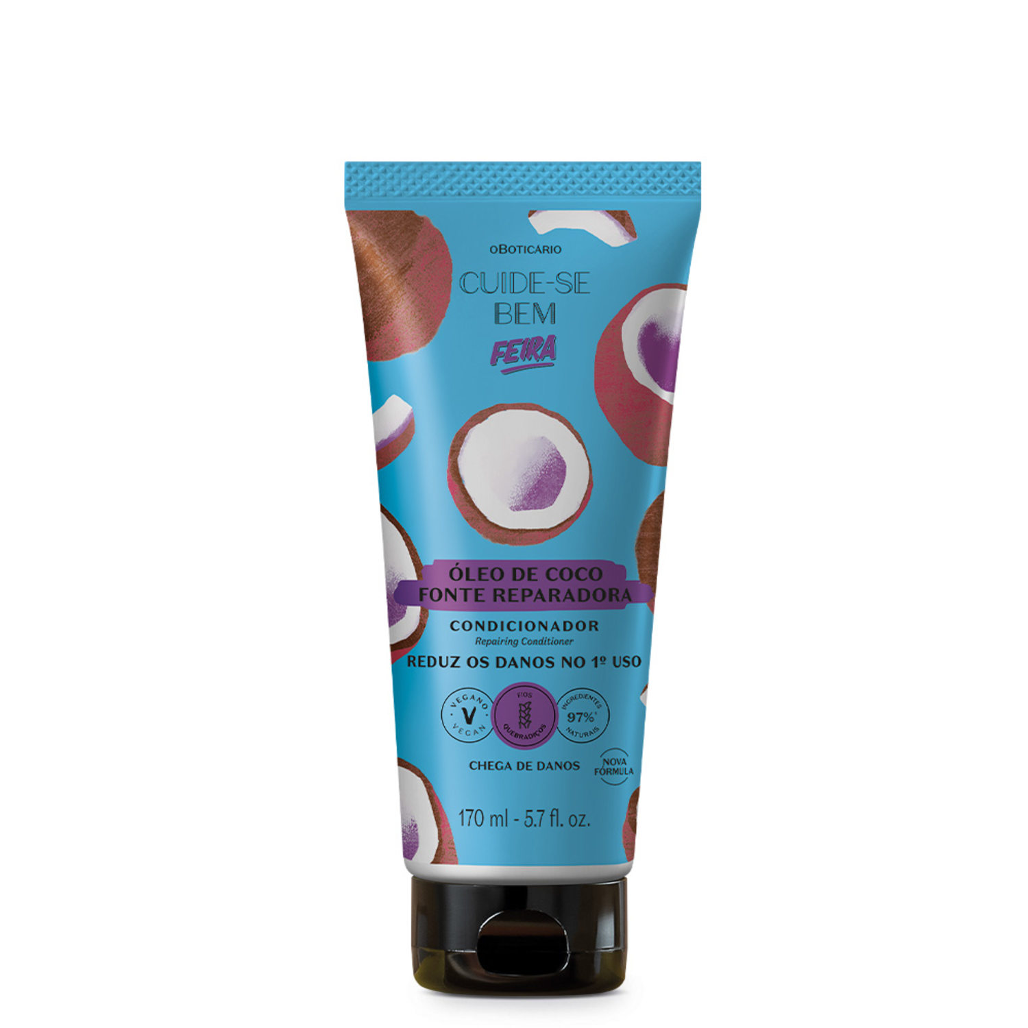 Condicionador Óleo de Coco Cuide-se Bem Feira 170ml > Condicionador Óleo de Coco Cuide-se Bem Feira 170ml