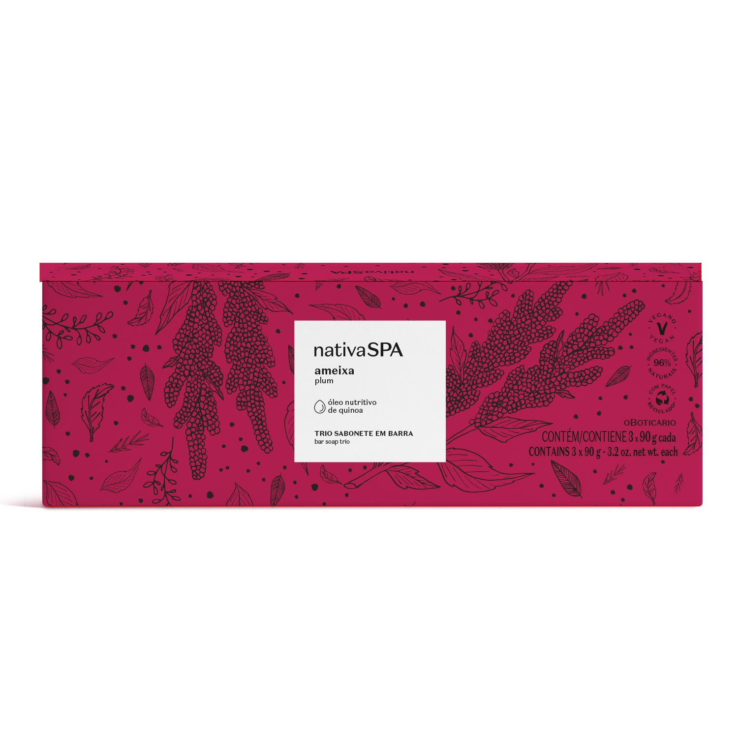 Sabonetes Em Barra Ameixa Plum 3x90g > Sabonetes Em Barra Ameixa Plum 3x90g