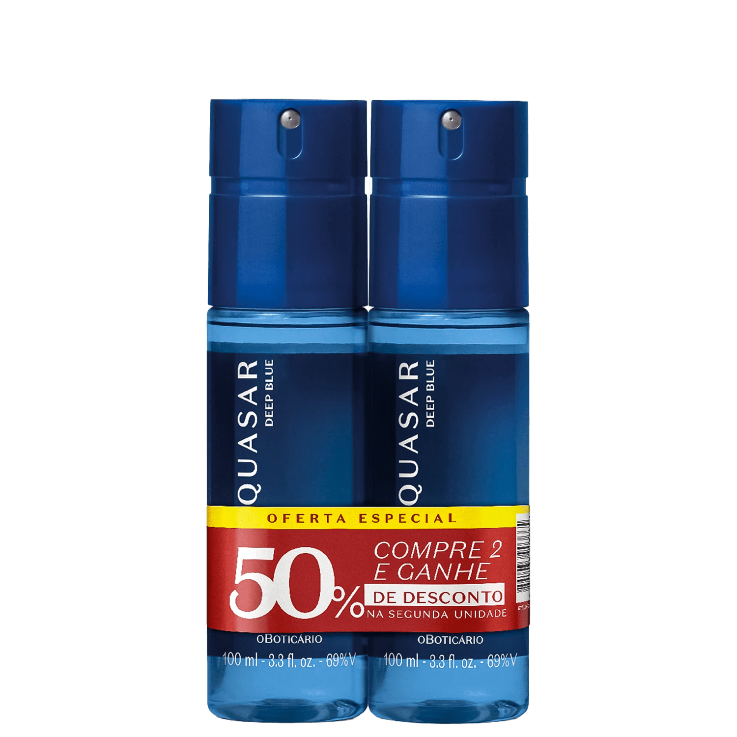 Kit Quasar Deep Blue o Boticário - Body Spray Desodorante (2 Produtos)