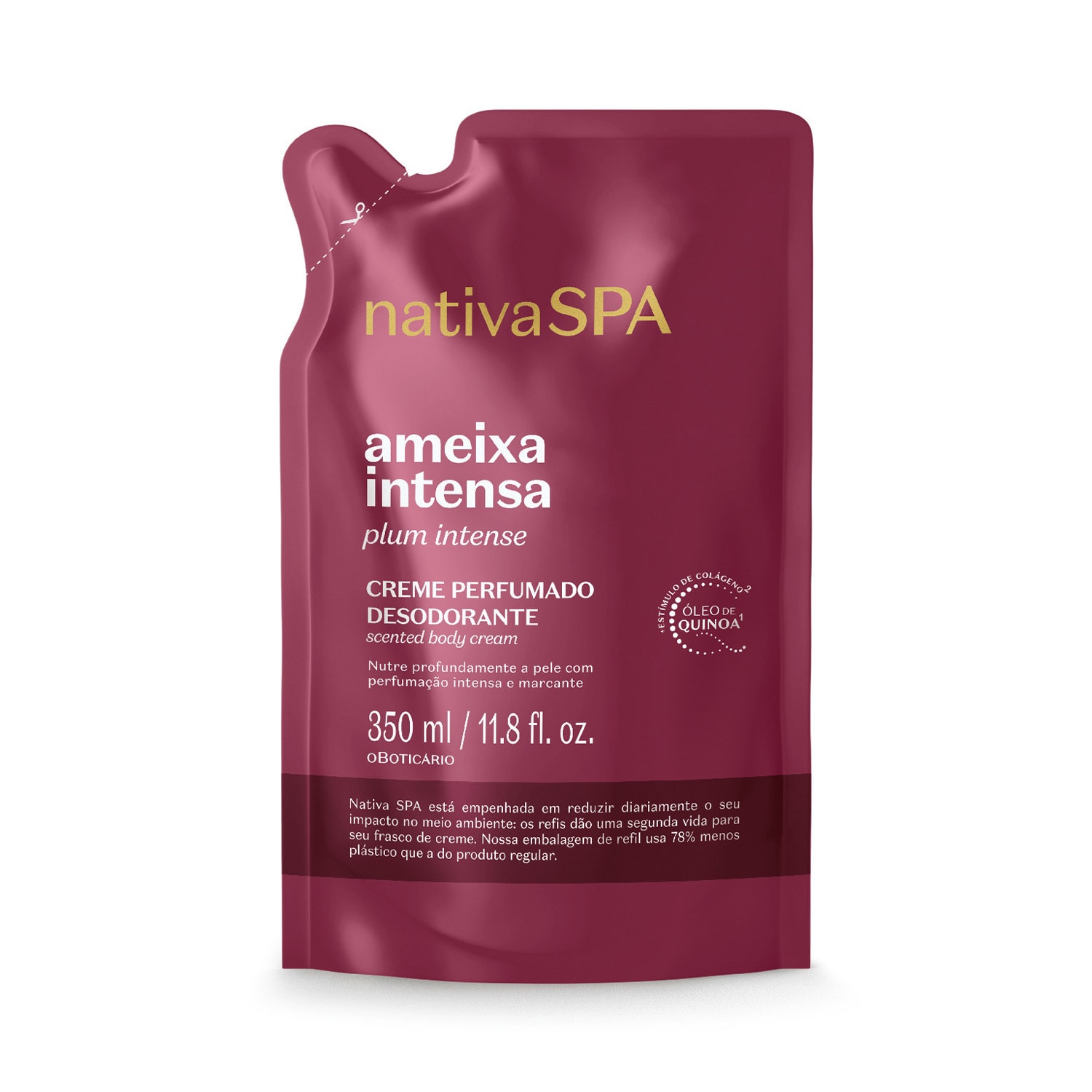 Refil Creme Perfumado Desodorante Corporal Nativa Spa Ameixa Intensa 350ml > Refil Creme Perfumado Desodorante Corporal Nativa Spa Ameixa Intensa 350ml
