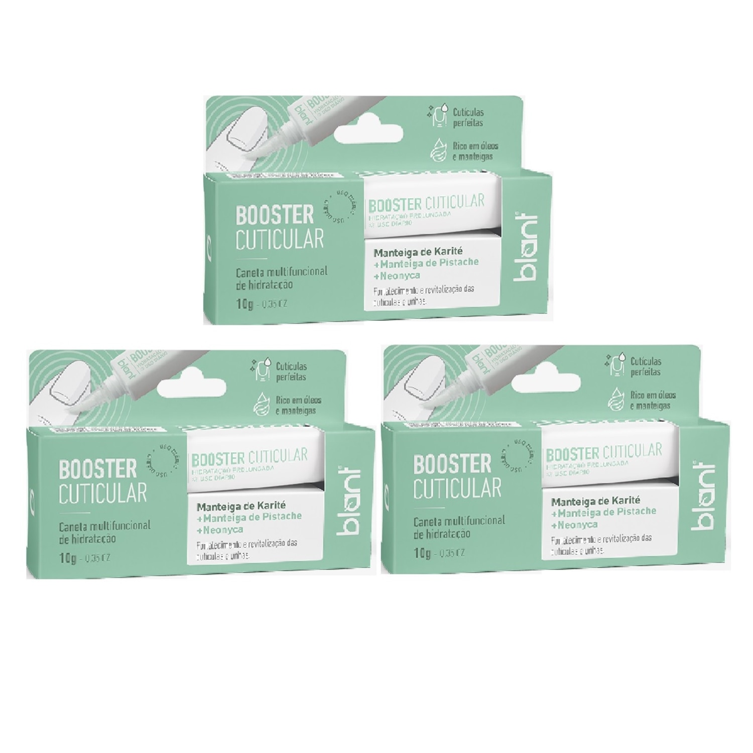 Blant Caneta Multifuncional Booster Cuticular 10g Kit 3un