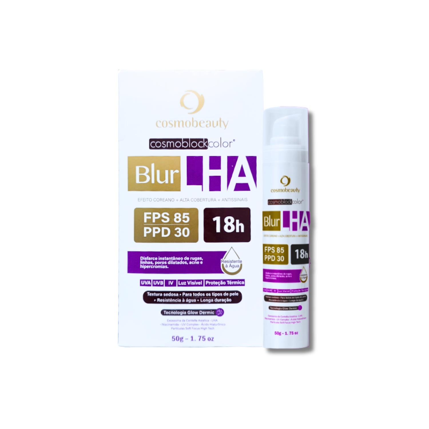 Cosmobeauty Cosmoblock Color Blur LHA FPS 85 Chocolate - Protetor Solar com Cor 50g