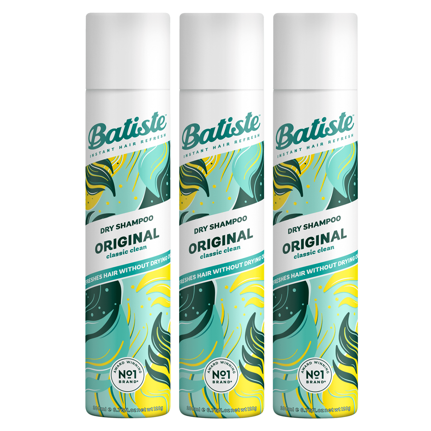 KIT COM 3 SHAMPOO A SECO BATISTE ORIGINAL 200ML