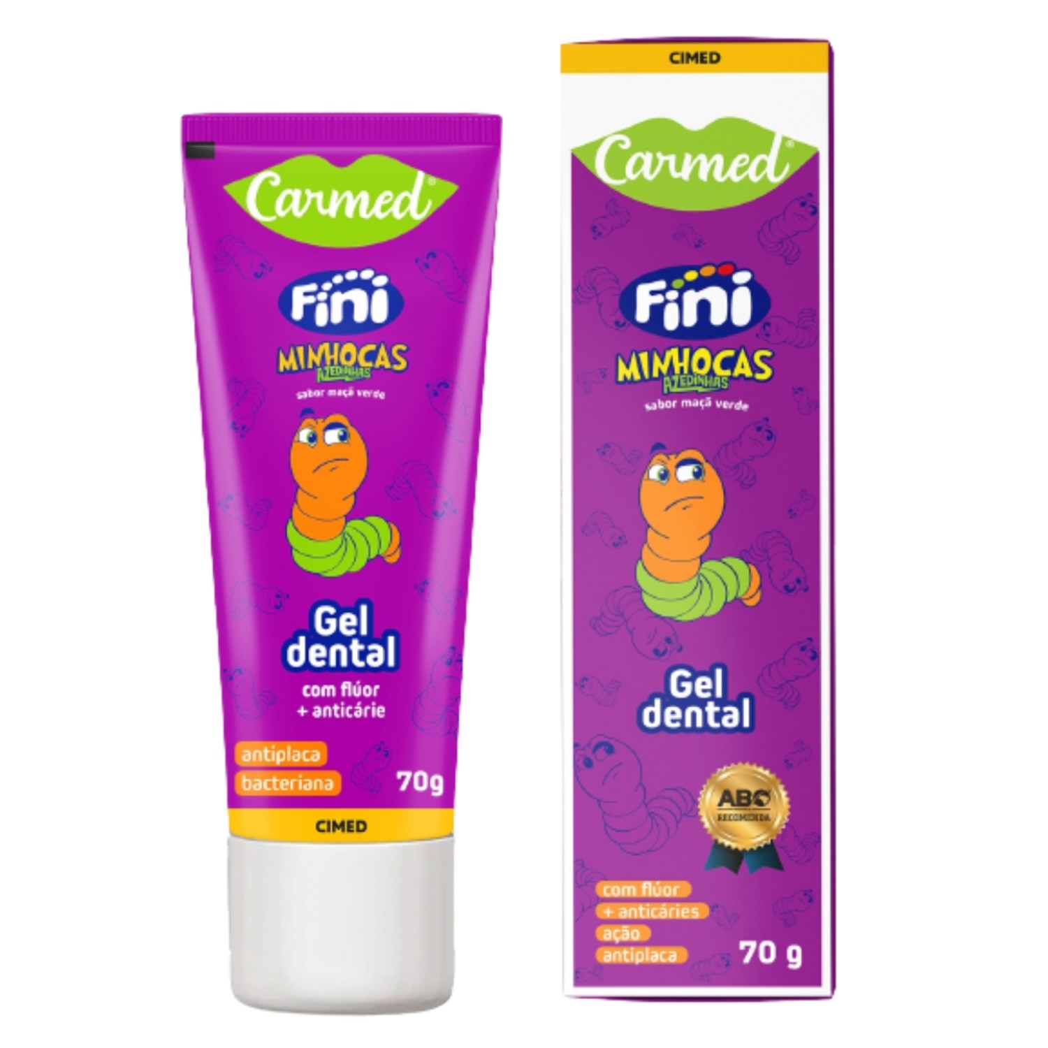 Carmed Fini Minhocas Azedinhas - Gel Dental 70g