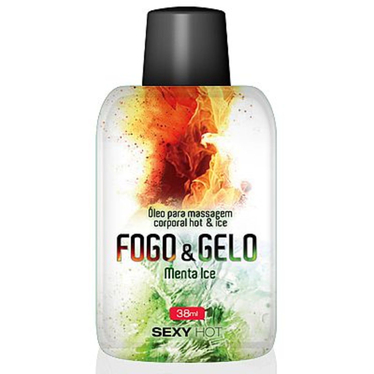Fogo e Gelo Menta Ice - Óleo Excitante Beijável e Esfria 38ml