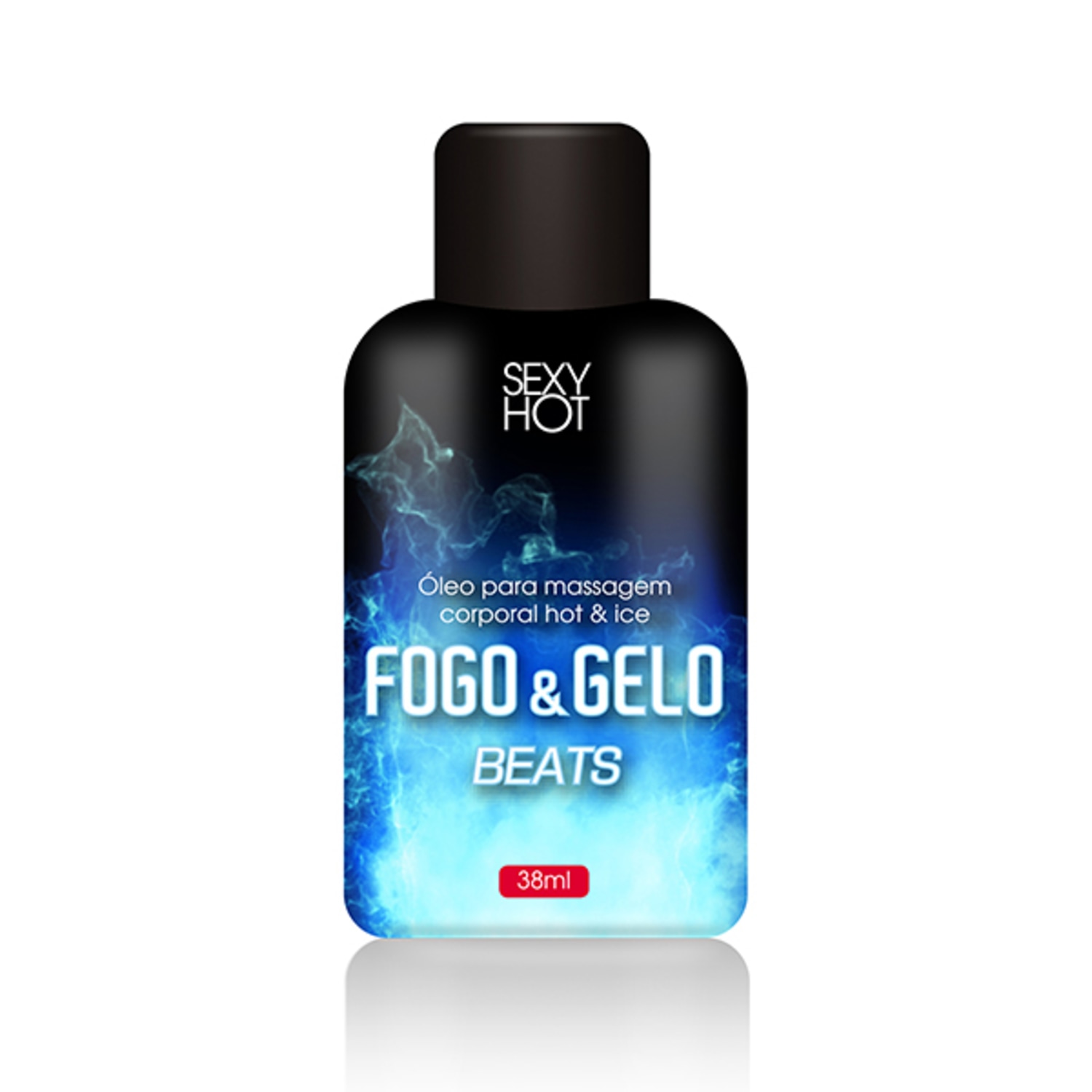 Fogo e Gelo Morango - Óleo Excitante Beijável Esquenta e Esfria - 38ml Fogo e Gelo Beats - Óleo Excitante Beijável Esque