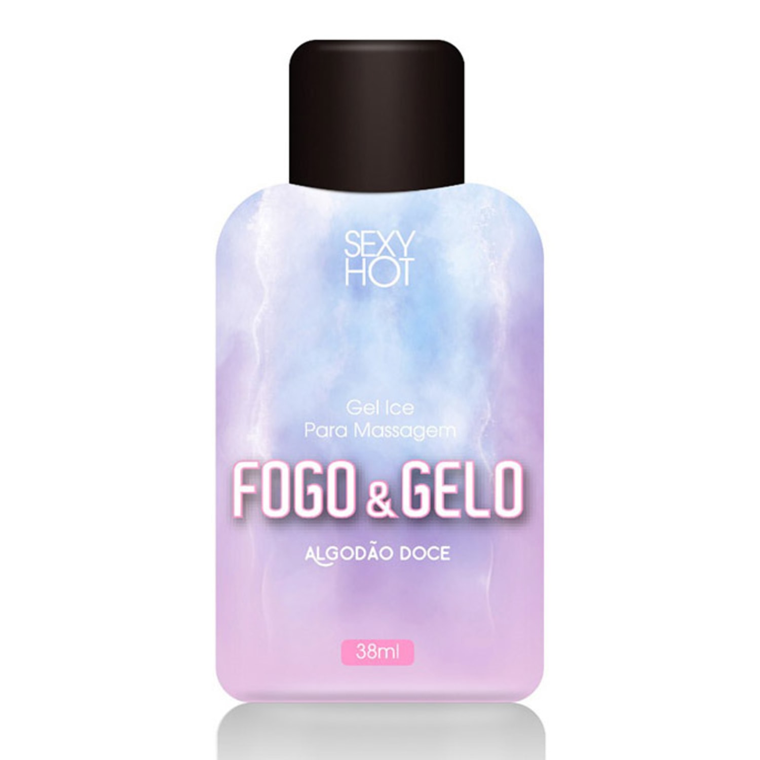 Fogo e Gelo Morango - Óleo Excitante Beijável Esquenta e Esfria - 38ml Fogo e Gelo Algodão Doce - Óleo Excitante Beijáve