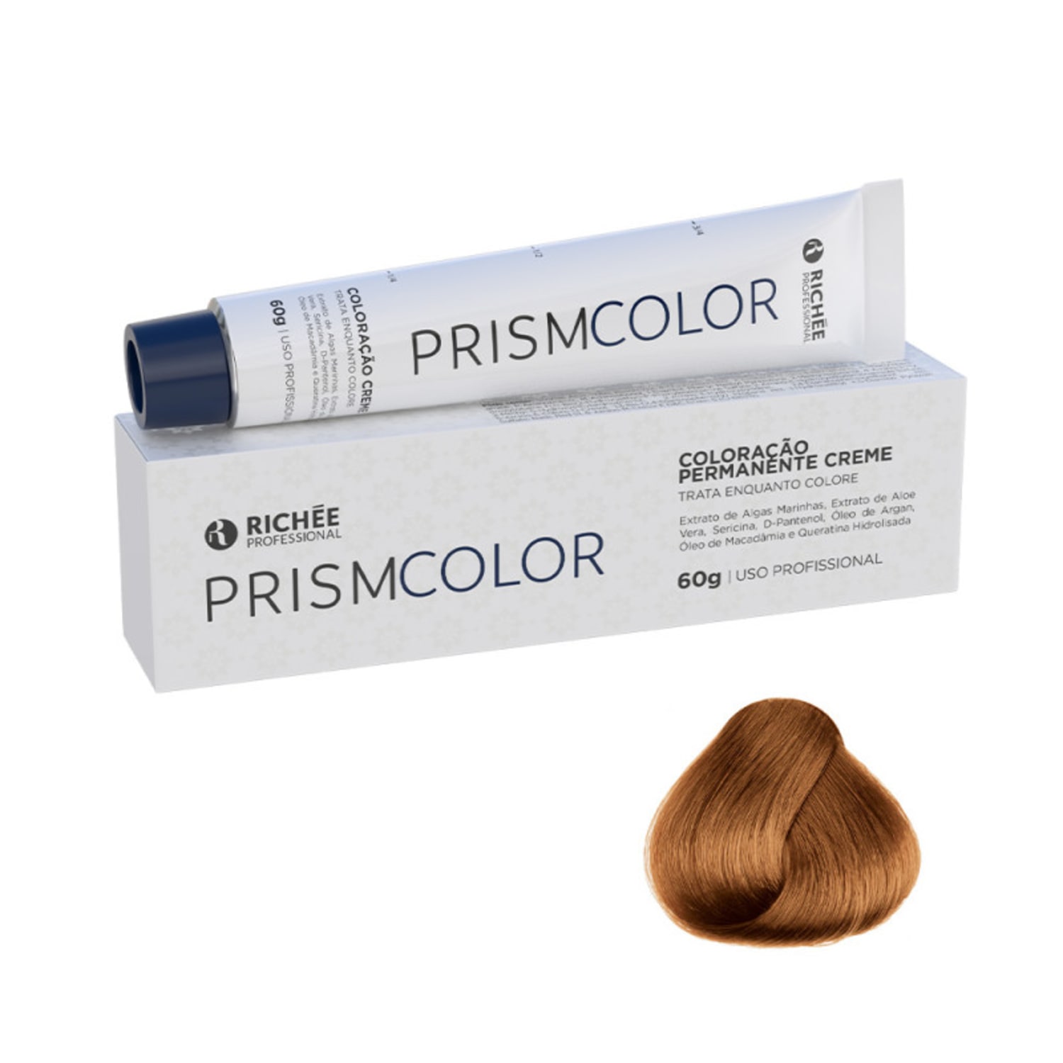 Richée Professional Prismcolor 8.34 Louro Claro Dourado Acobreado - Coloração Permanente 60g