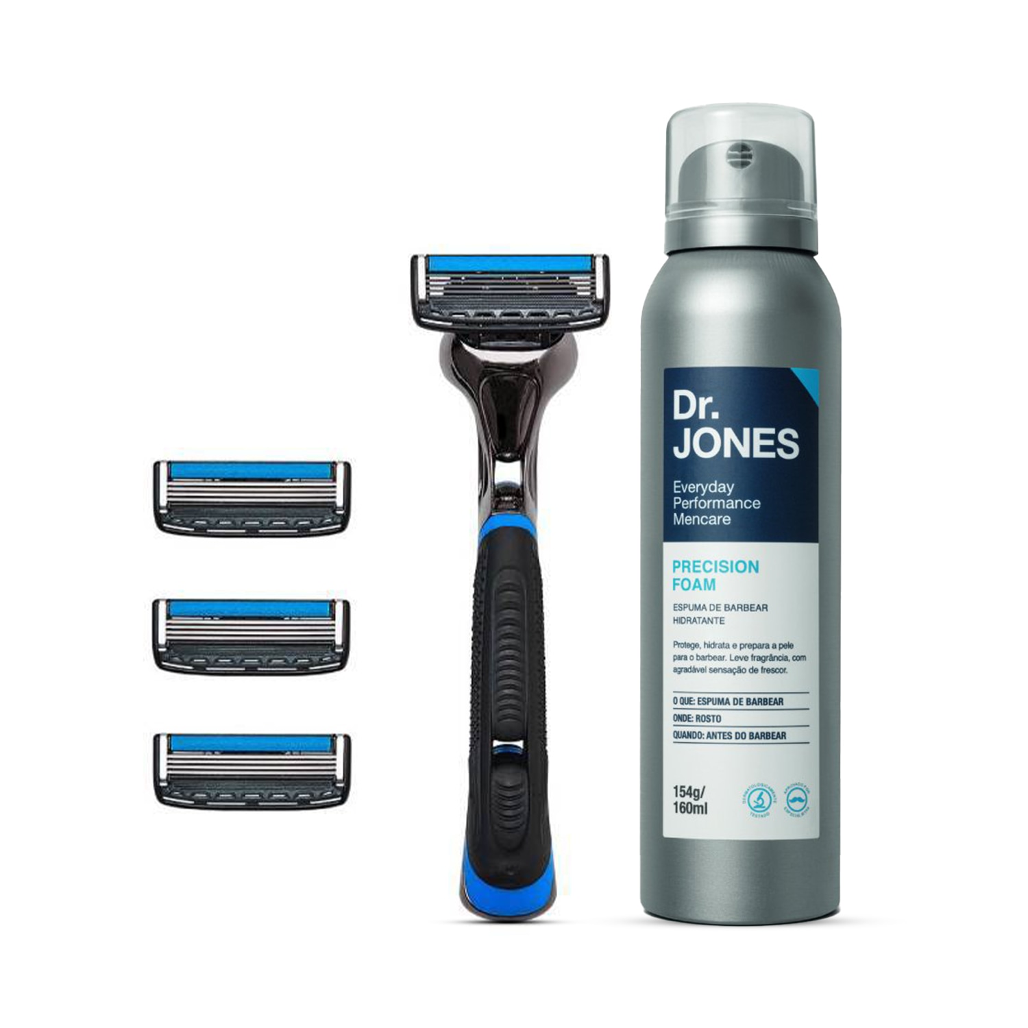 Kit Dr. Jones The Razor 4 Plus + Precision Foam (6 Produtos)
