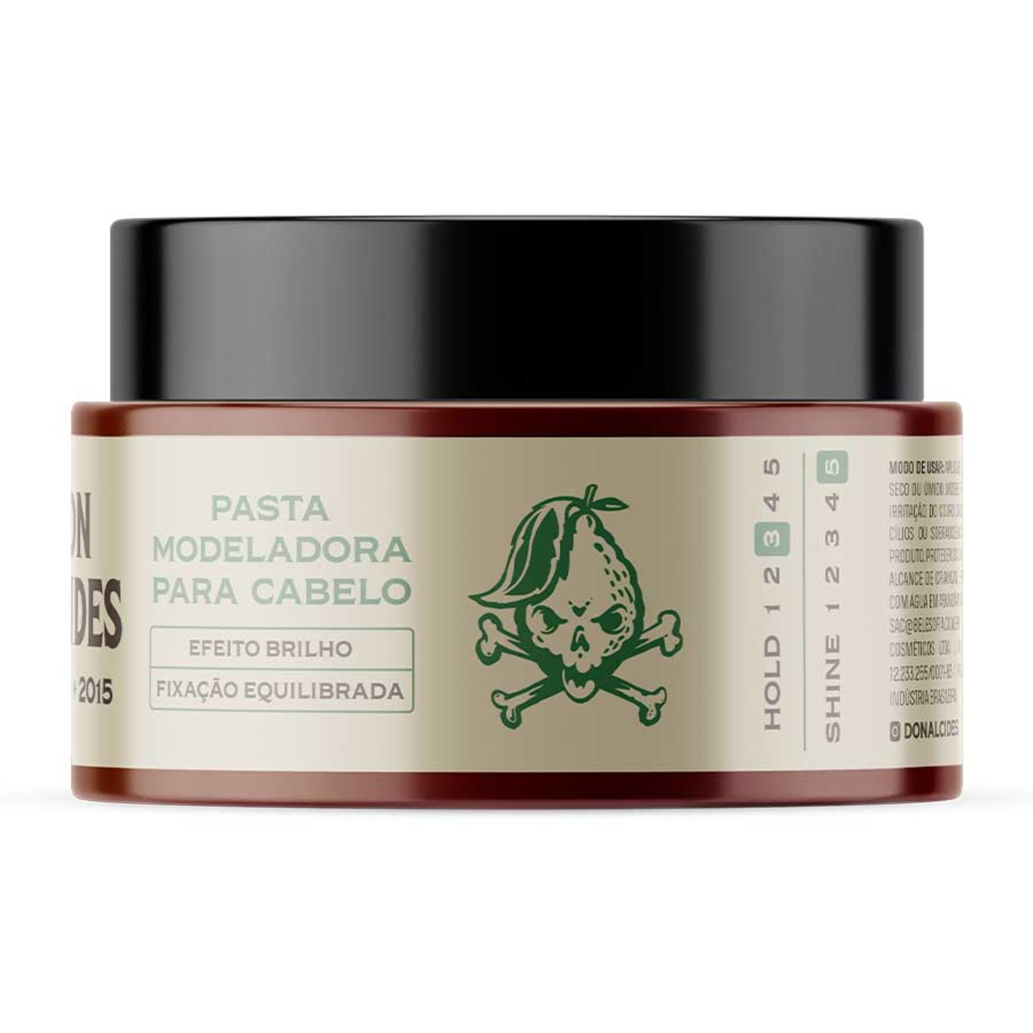 Pasta Brilho Lemon Bone Pomada Para Cabelo Média Fixação 80g Don Alcides