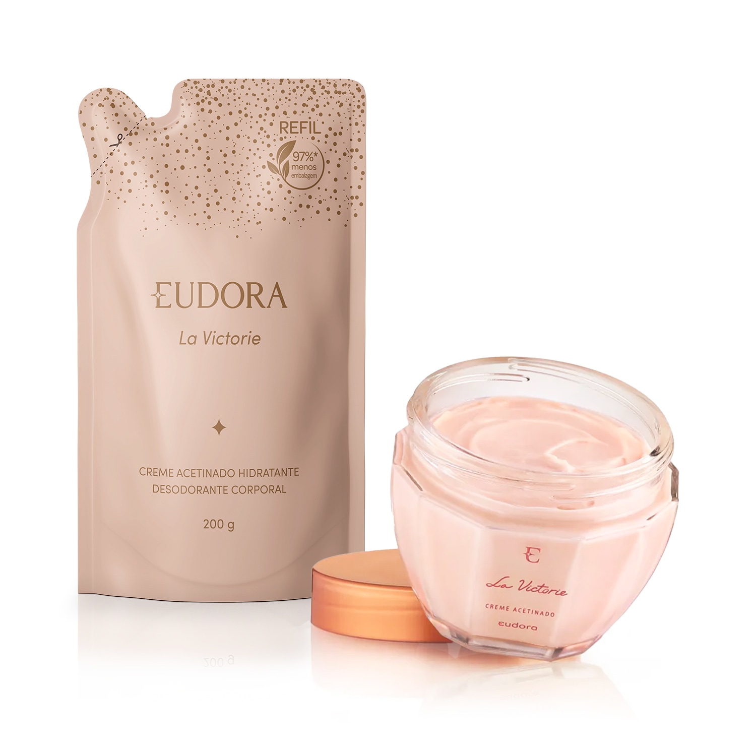 Combo La Victorie: Creme Hidratante 250g + Refil Creme Hidratante 200g