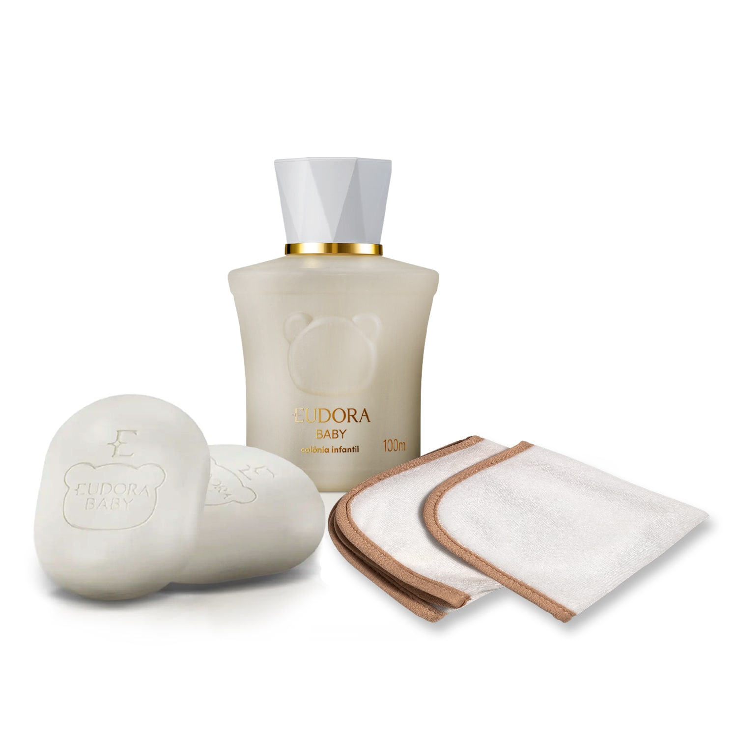 Combo Eudora Baby: Água de Colônia 100ml + Sabonete em Barra 2x80g + Toalhinhas