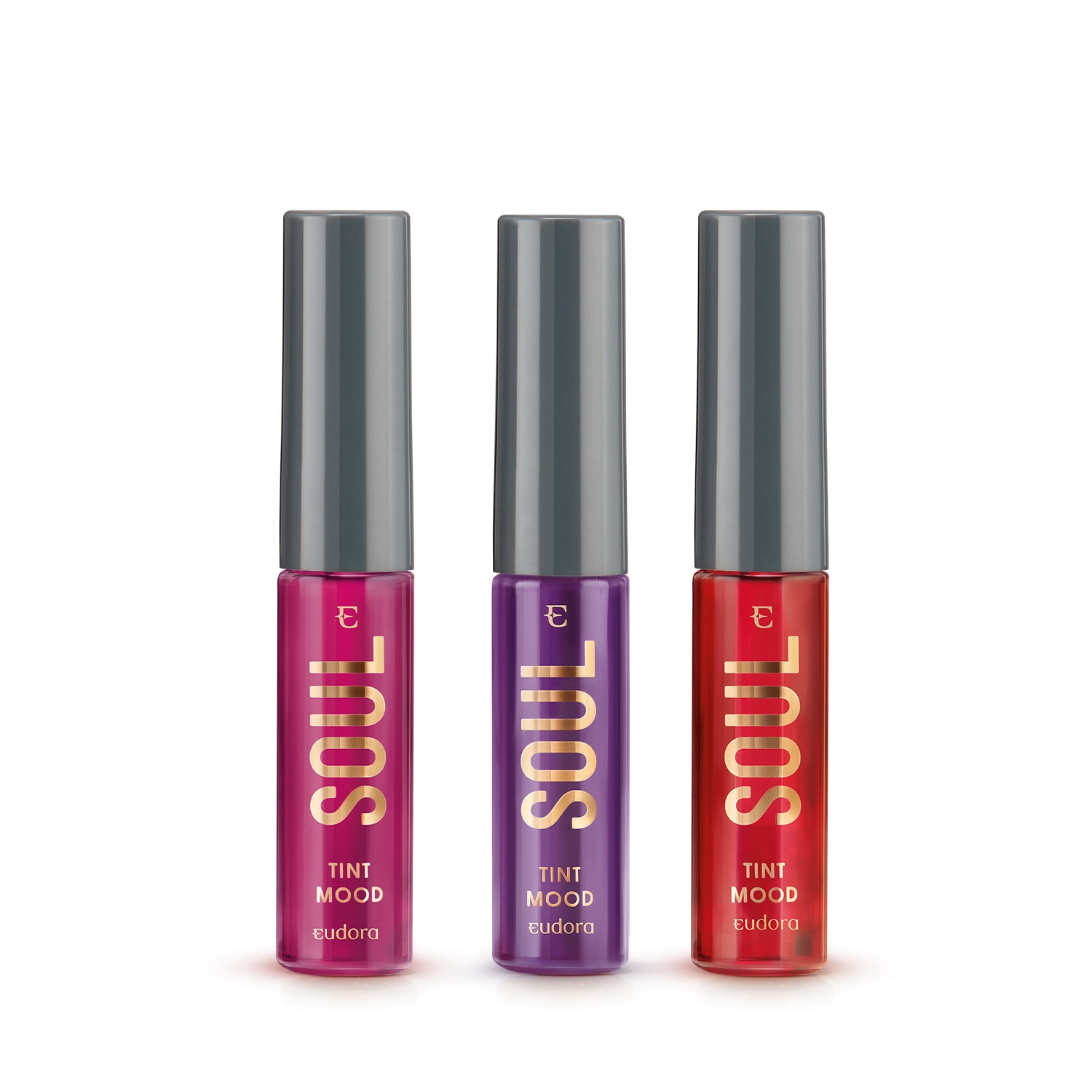 Combo Soul Tint Mood: Rosa Energy 5,5ml + Vermelho Happy 5,5ml + Uva Relax 5,5ml
