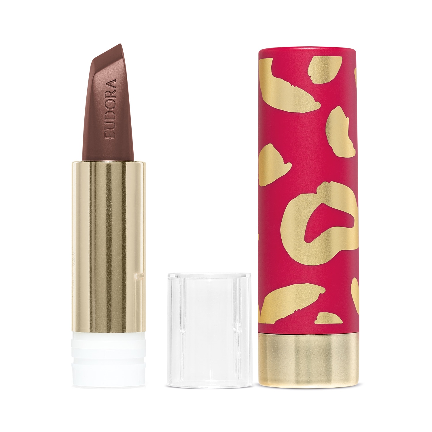 Combo Glamourosa e Determinada: Batom Marrom 3,4g + Case Rosa
