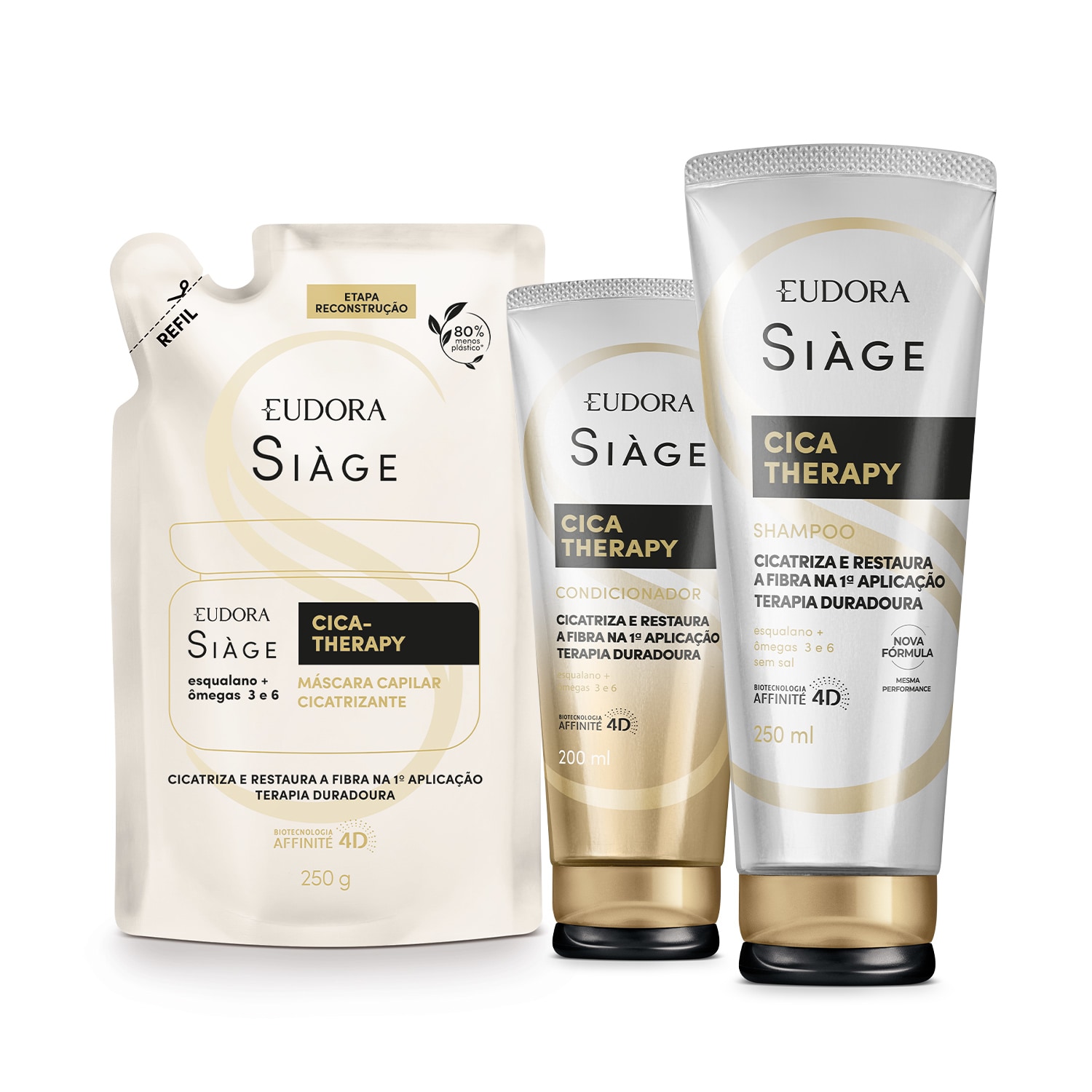 Kit Eudora Siàge Cica Therapy Trio Refil (3 Produtos)