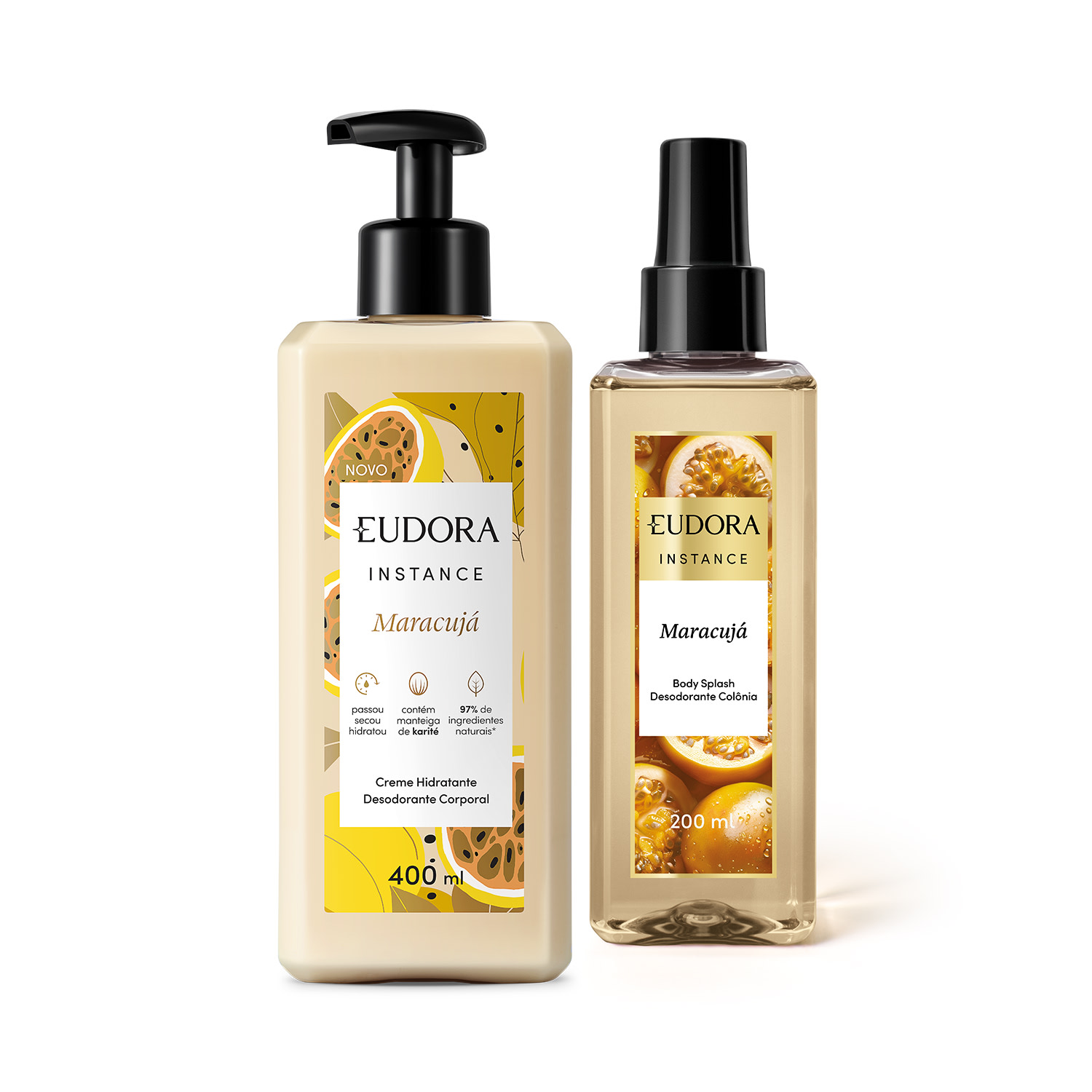 Combo Instance: Loção Corporal Maracujá 400ml + Body Splash Maracujá 200ml