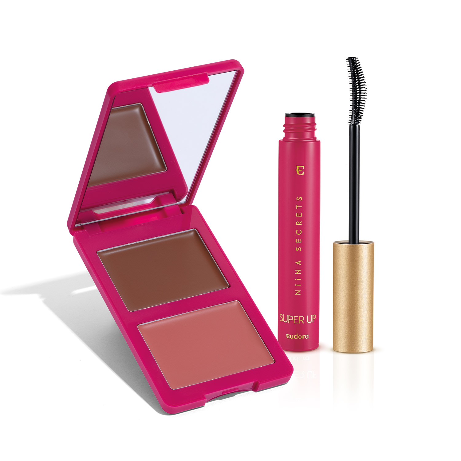 Combo Niina Secrets: Paleta Multifuncional Luminous Summer Cor 1 7g + Máscara para Cílios Super Up 8g