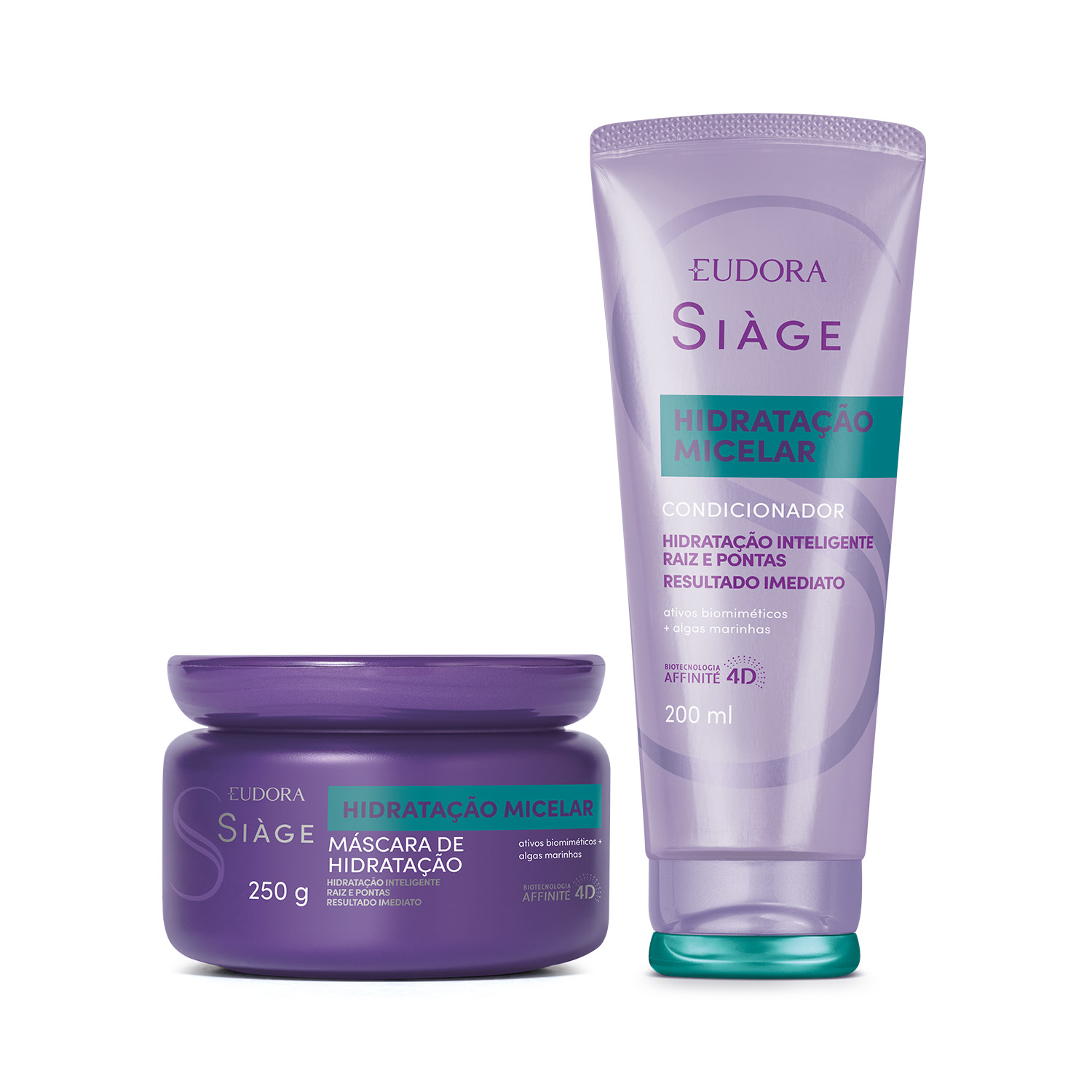 Combo Siàge Hidratação Micelar: Máscara Capilar 250g + Condicionador 200ml