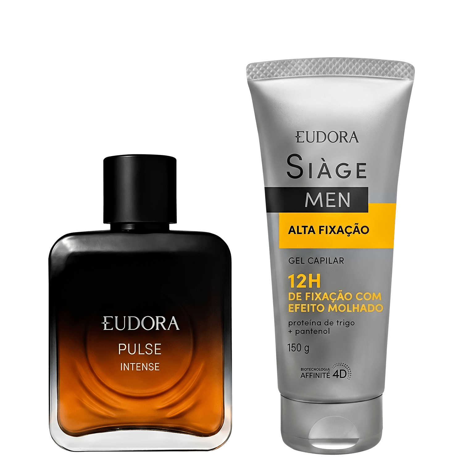 Conjunto Pulse Intense Men Eudora - Desodorante Colônia 100ml + Gel Capilar 150g