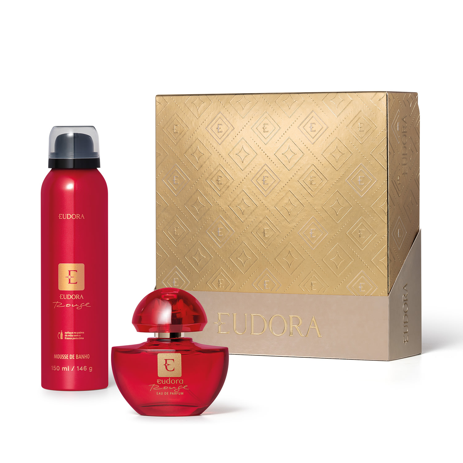 Kit Presente de Natal Edp Rouge: Mousse De Banho 150ml + Eau De Parfum 35ml
