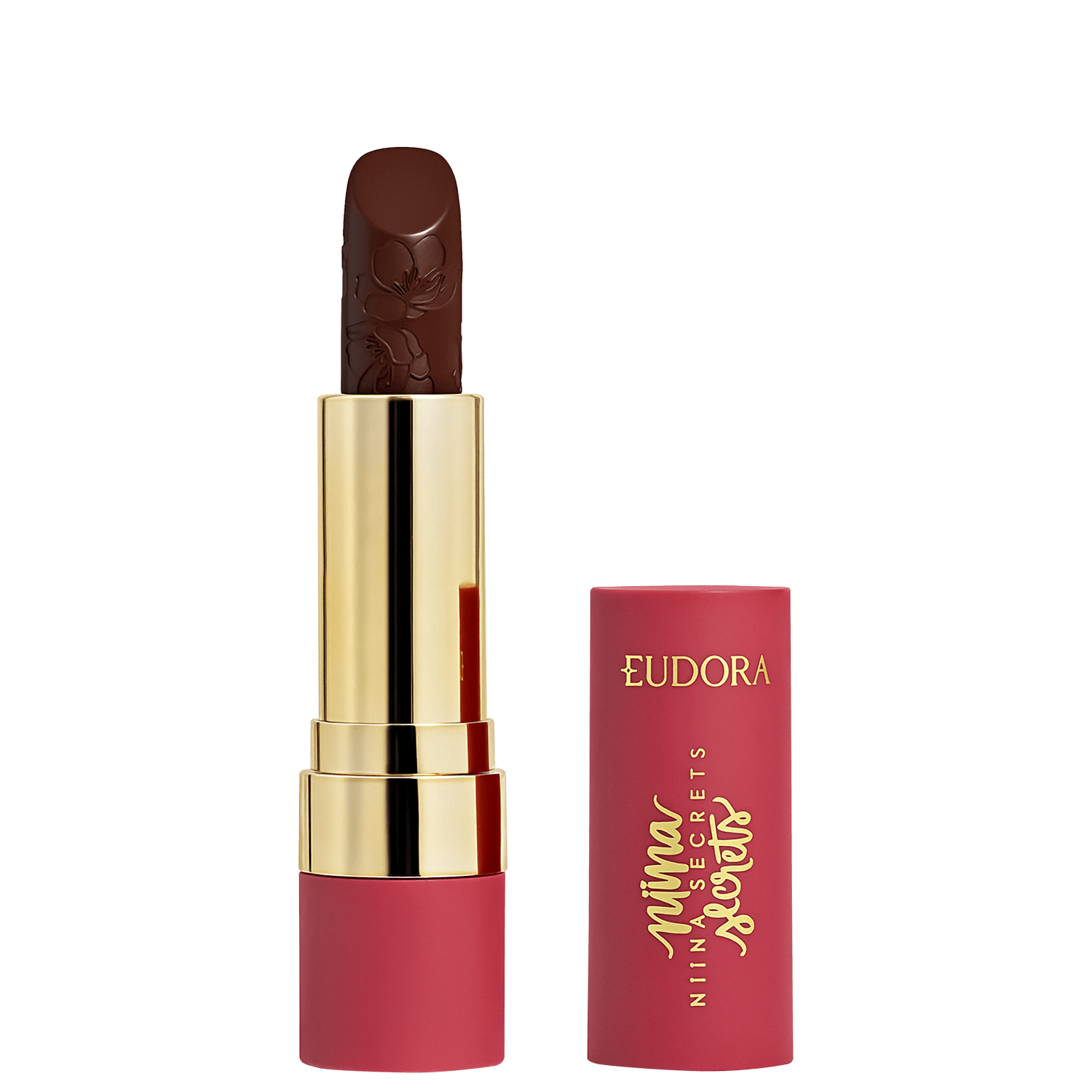 Eudora Niina Secrets Soft Petals Marrom Aveludado - Batom Semi-Mate 3,8g