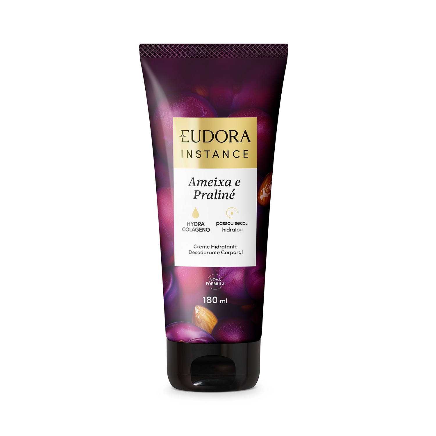 Eudora Instance Ameixa e Praliné - Creme Hidratante Desodorante Corporal 180ml