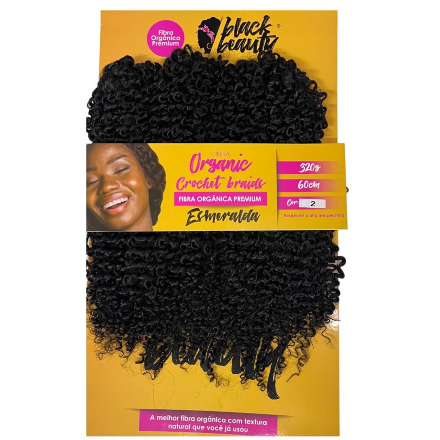 Black Beauty Organic Crochet Braids Esmeralda 2 - Aplique de Cabelo 60cm (320g)