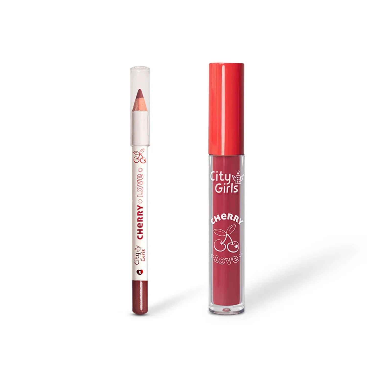 Kit Labial Cherry Love City Girls Cores:Cor 05