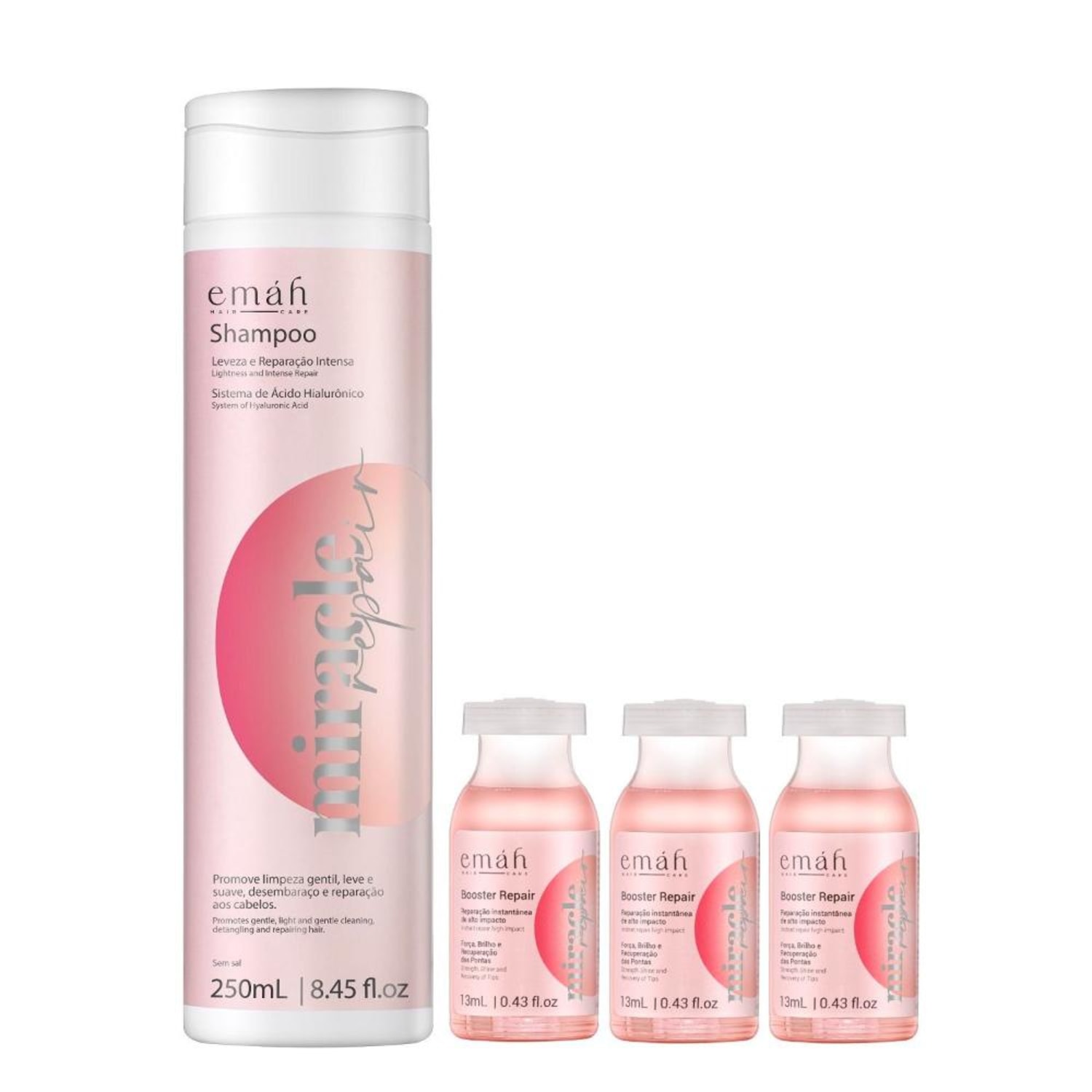 Kit Emáh Hair Care Miracle Repair Quarteto Boost (4 Produtos)