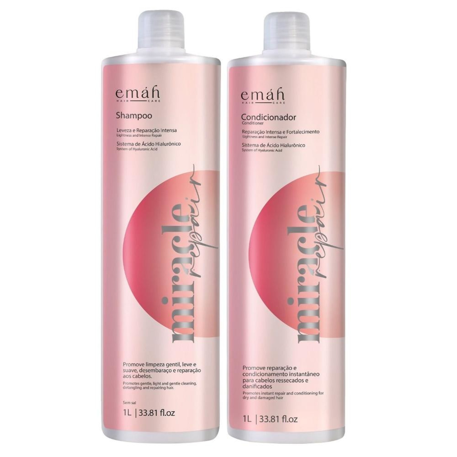Kit Emáh Hair Care Miracle Repair Duo Essential Salon (2 Produtos)