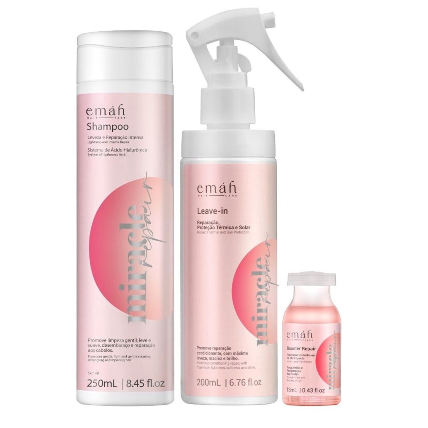 Kit Emáh Hair Care Miracle Repair Trio Treatment (3 Produtos)