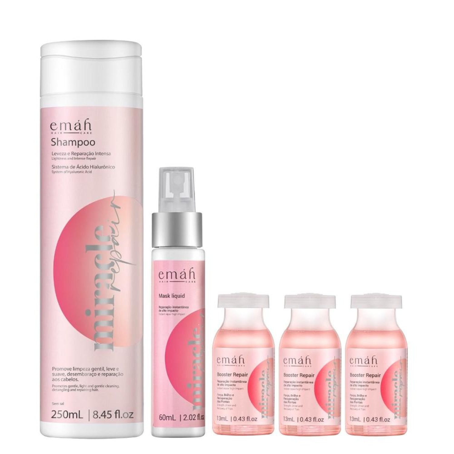 Kit Emáh Hair Care Miracle Repair Five Home Power (5 Produtos)