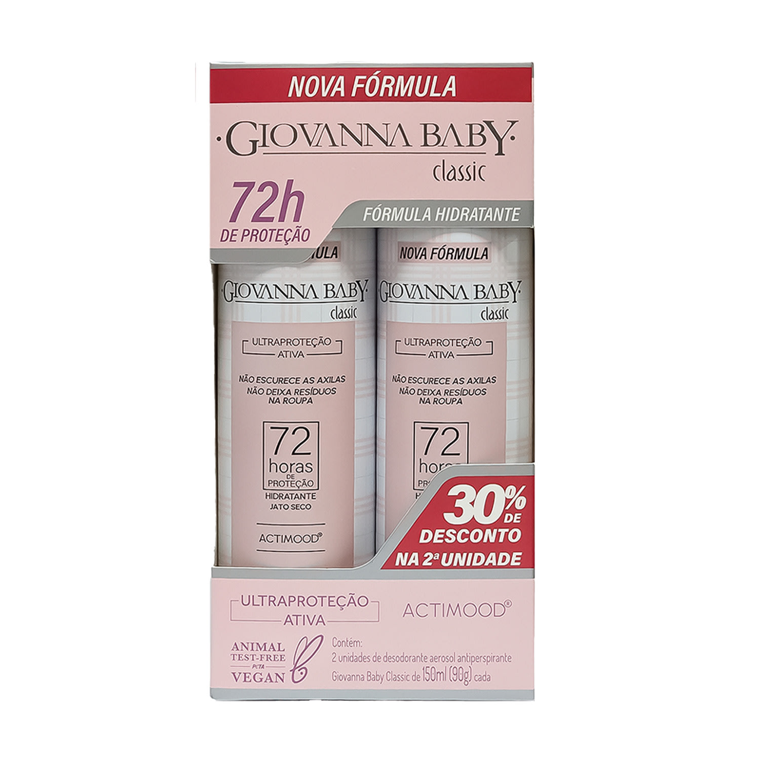 Giovanna Baby Kit Desodorante Aerosol Antiperspirante Classic 150ml 2un
