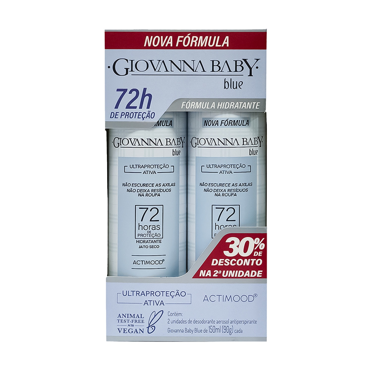 Giovanna Baby Kit Desodorante Aerosol Antiperspirante Blue 150ml 2un