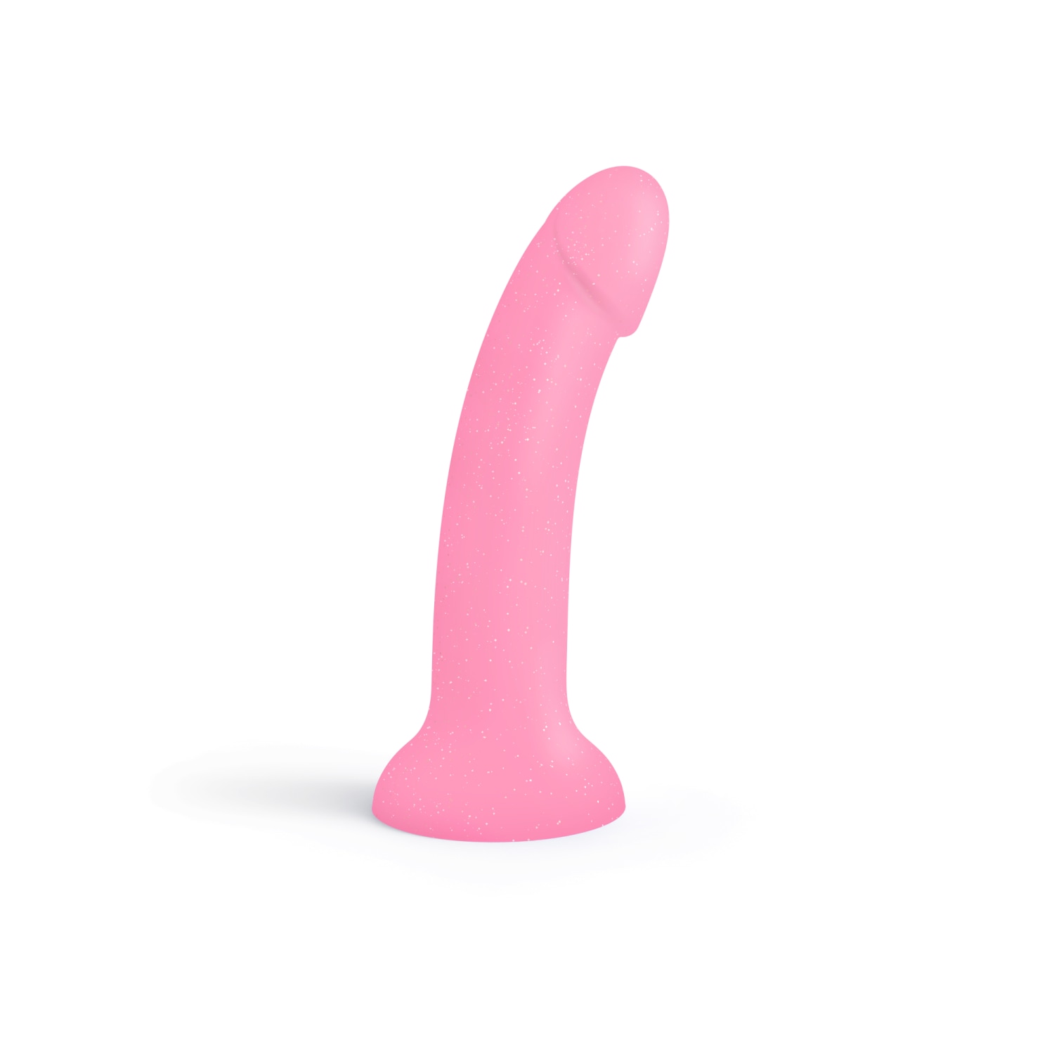 Dildo em Silicone Glitzy Dildolls LoveToLove 14cm x 3,6cm 250g com Base p/ Grudar ou Cinta Harness Dildo em Silicone