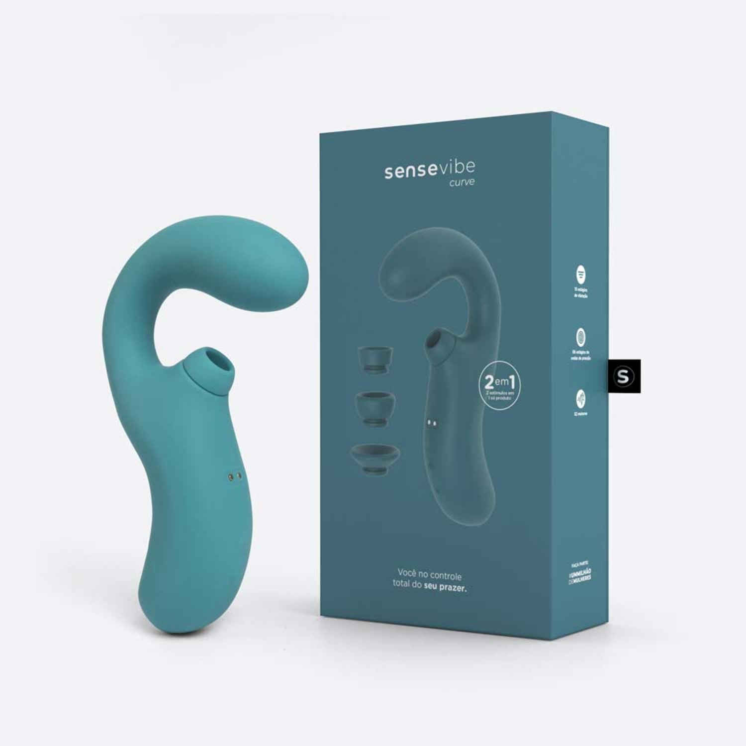 Vibrador e Estimulador Recarregável Sensevibe Curve