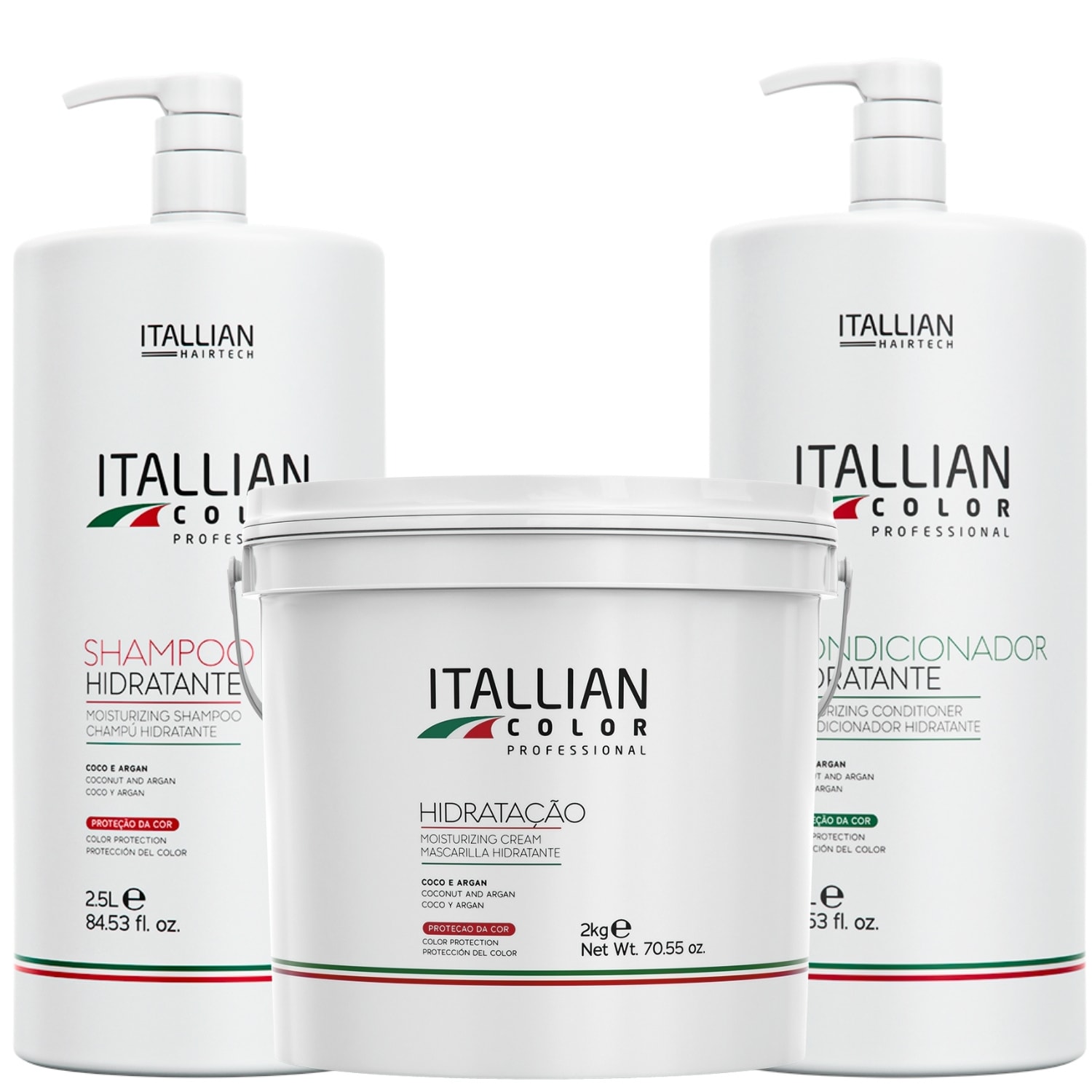 KIT SHAMPOO E CONDICIONADOR 2,5 LTS HIDRATAÇÃO 2KG