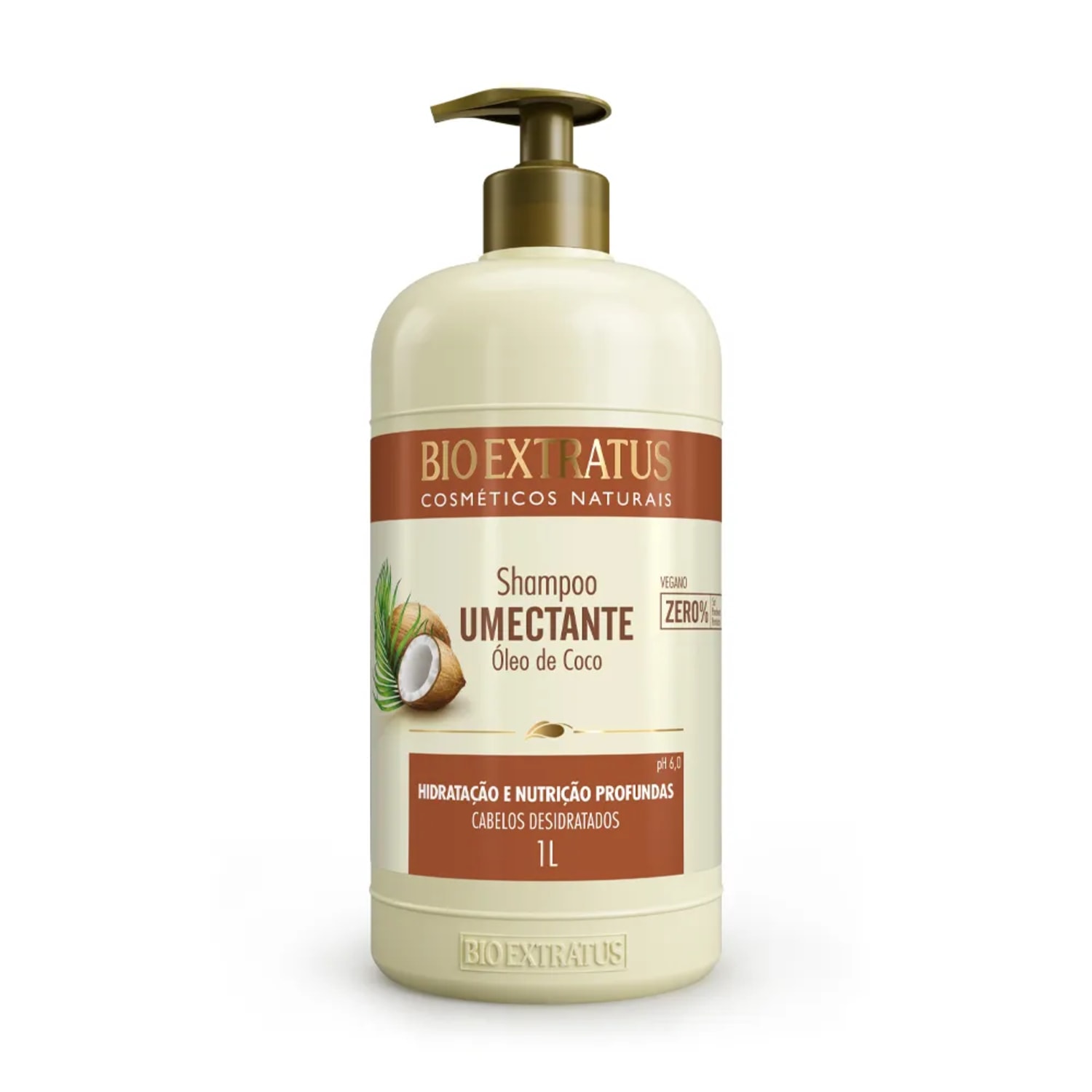 Kit Bio Extratus Umectante Óleo de Coco Shampoo, Condicionador e Finalizador (1L)