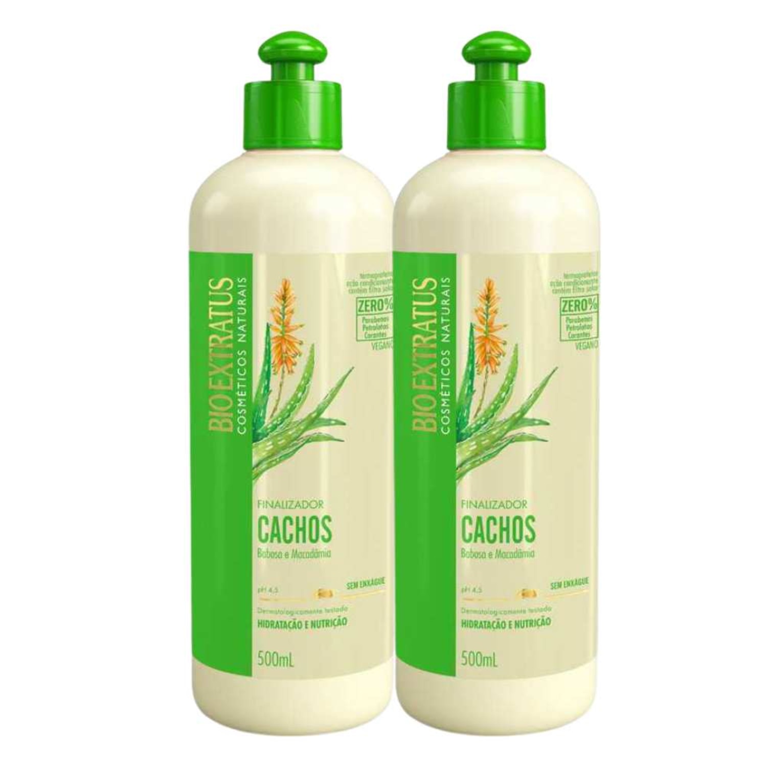 Kit Bio Extratus Cachos (1L/Kg) Shampoo + Banho de Creme e Finalizador
