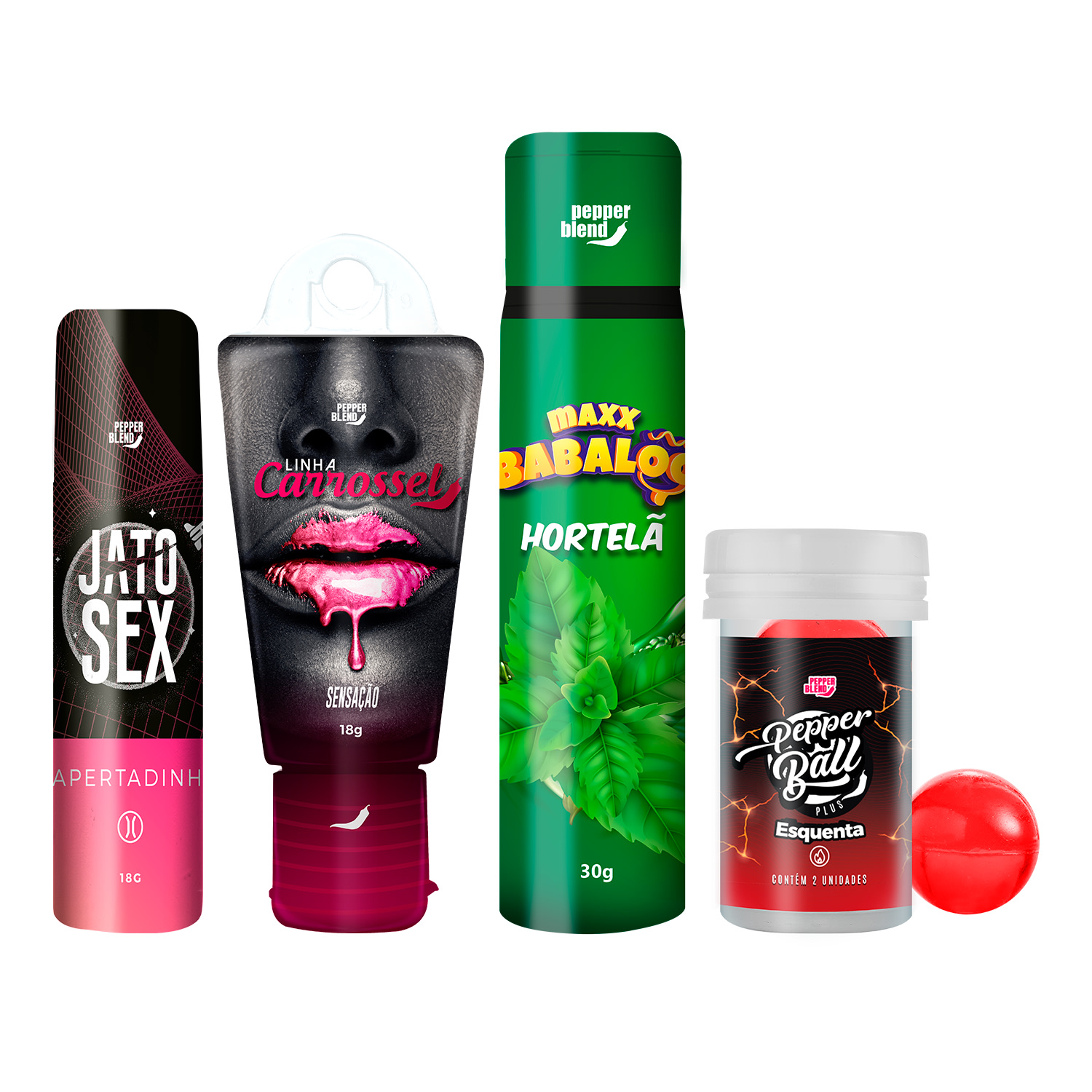 Kit Bem-Estar a Dois Despertar Sensorial Gel Hortelã Beijáveis Sem Açúcar, Adstringente e Bolinha