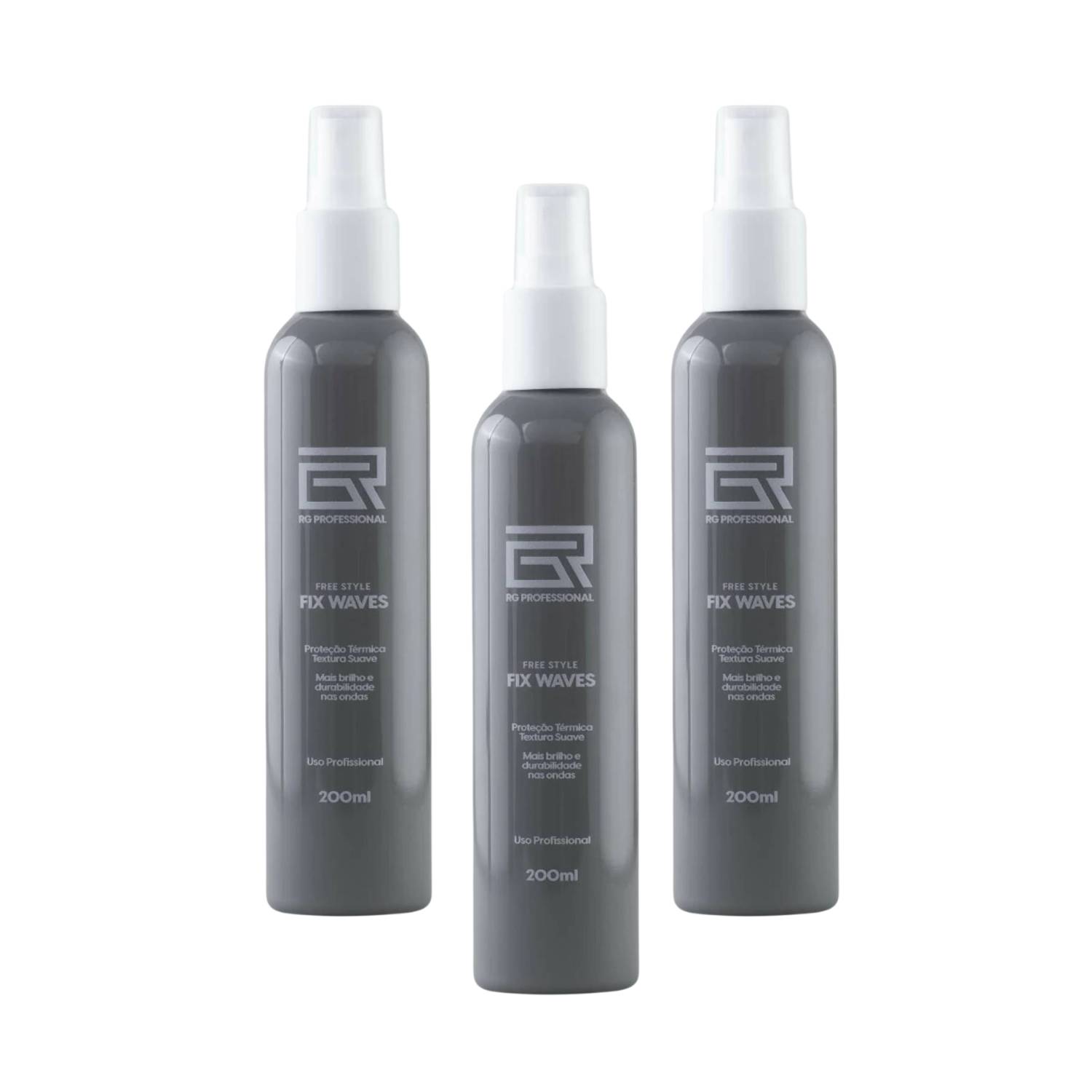 COMBO COM 3 FIX WAVES FREE STYLE 200ML - RG PROFESSIONAL